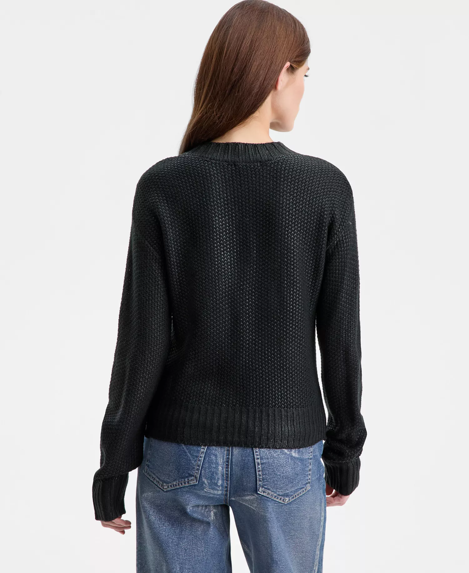 Women's Shine Sweater, Macy's Exclusive - Black - L