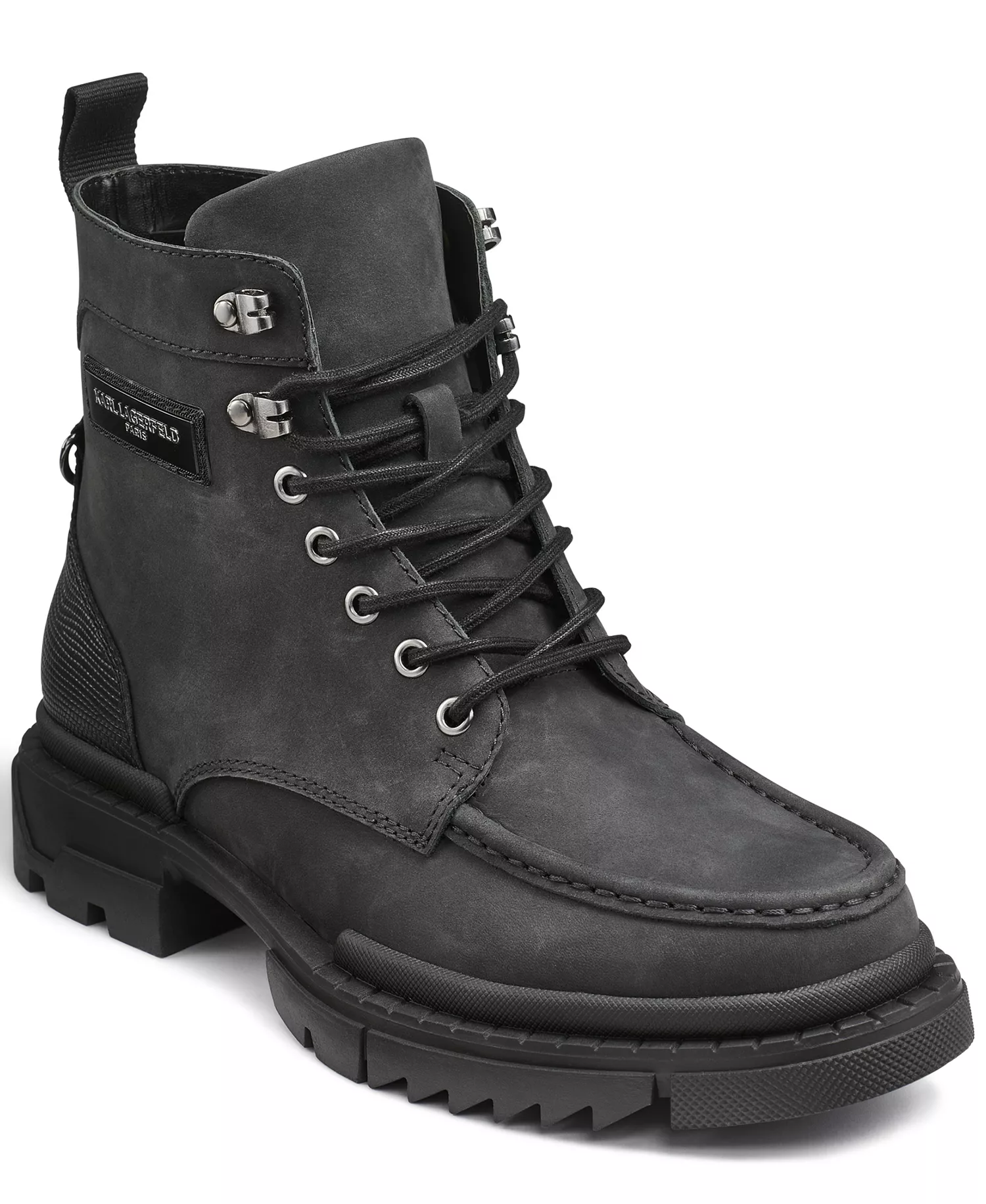 Men's Round Toe Work Boots - Black - 10.5M