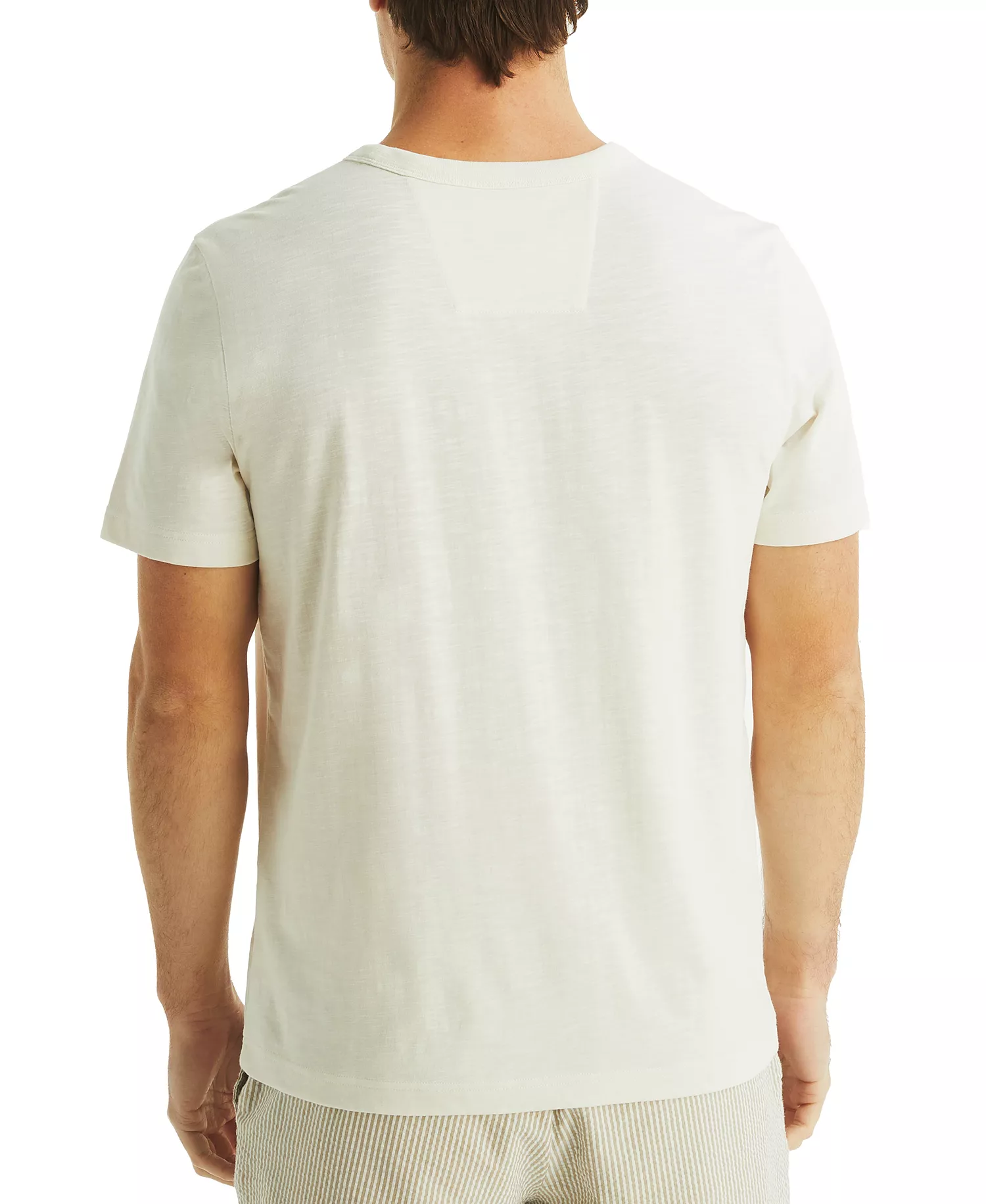 Men's Short Sleeve Chest Stripe Crewneck T-Shirt - White Cap - 2XL