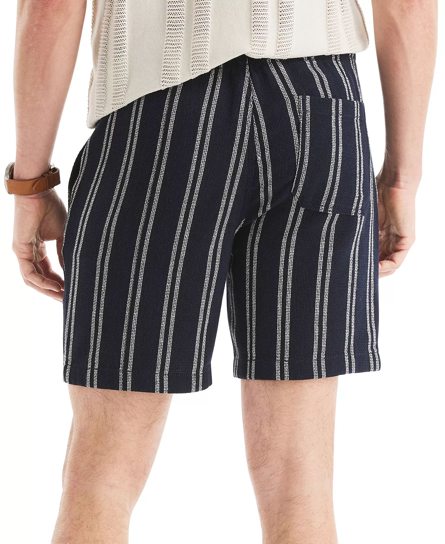 Men's 7" Stripe Pull-On Shorts - Navy Seas - 2XL