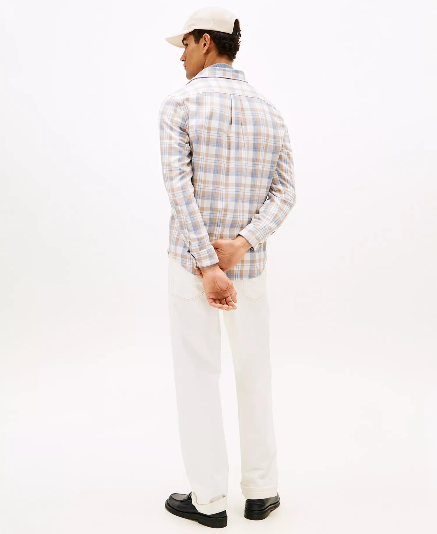 Men's Soft Touch Blend Check Shirt - Ivory Petal/Check - M
