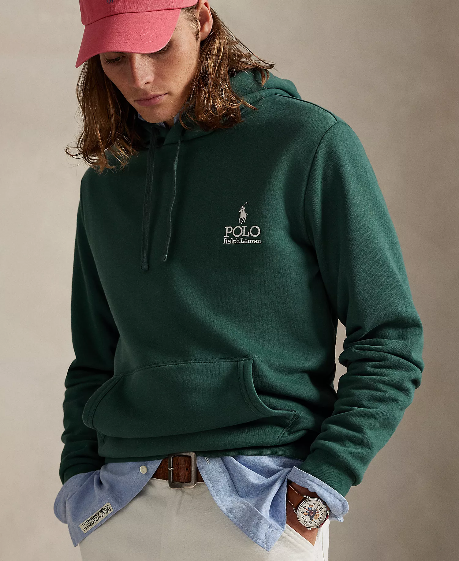Men's Logo Fleece Hoodie Sweatshirt - Charter Green - 2XL