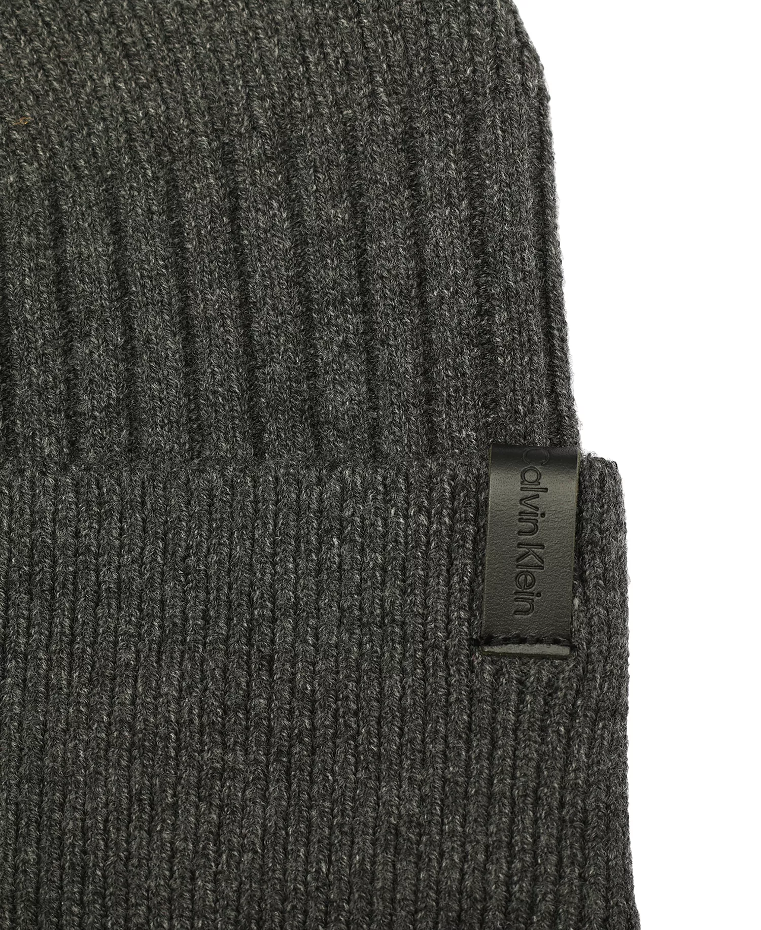 Men's Mixed Stitch Beanie - Charcoal - ONE SIZE