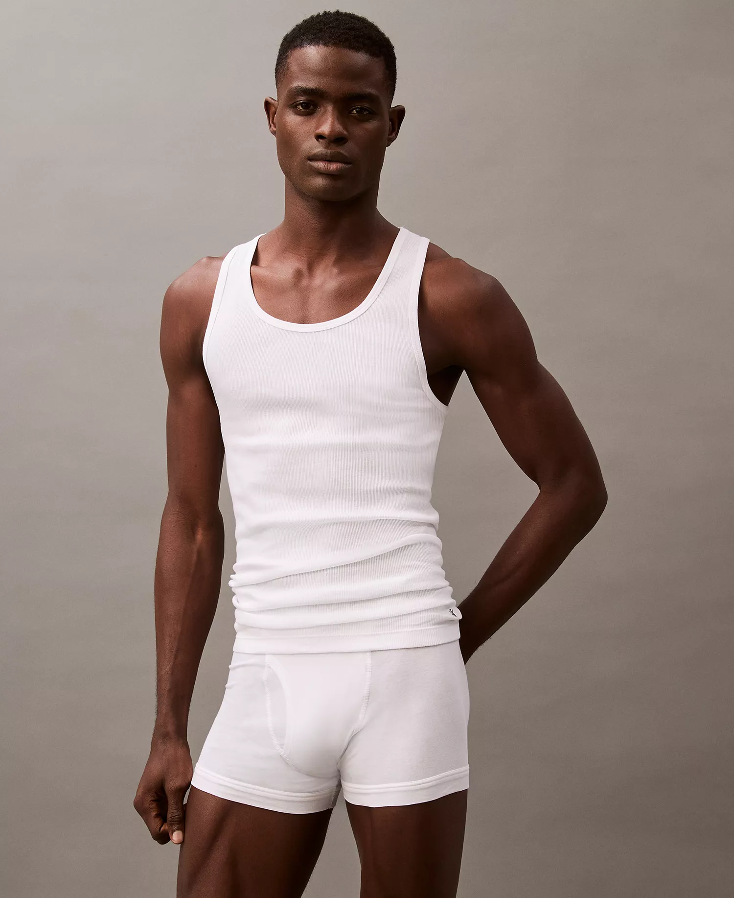 Men's 5-Pack Cotton Classics Tanks - White - L