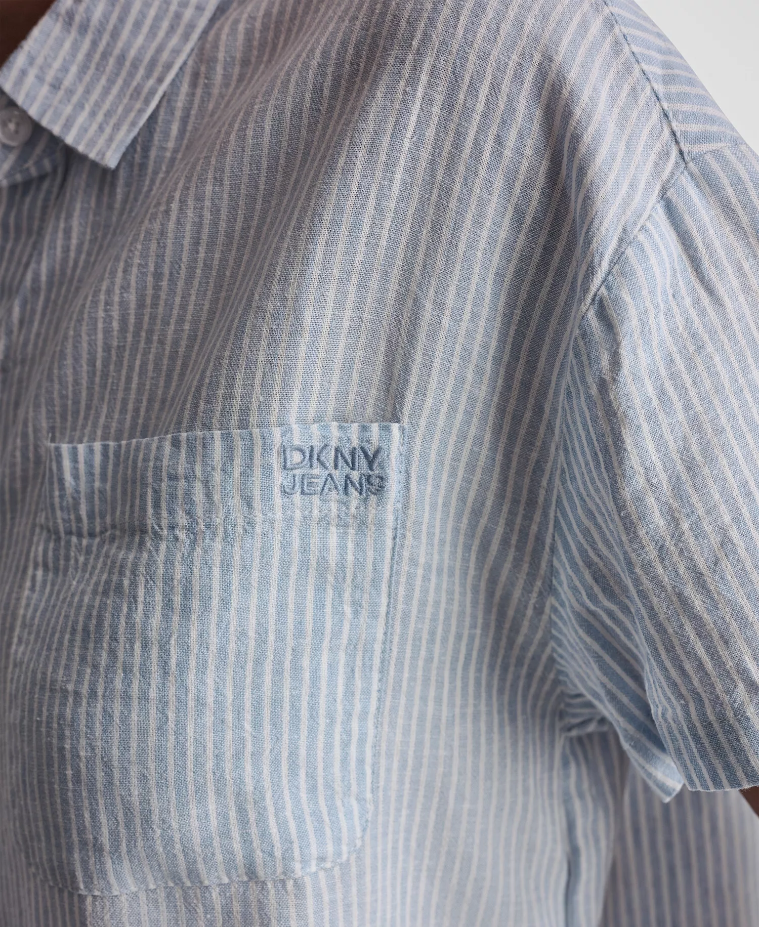 Petite Linen-Blend Button-Front Shirt - Lex Chambray - PL