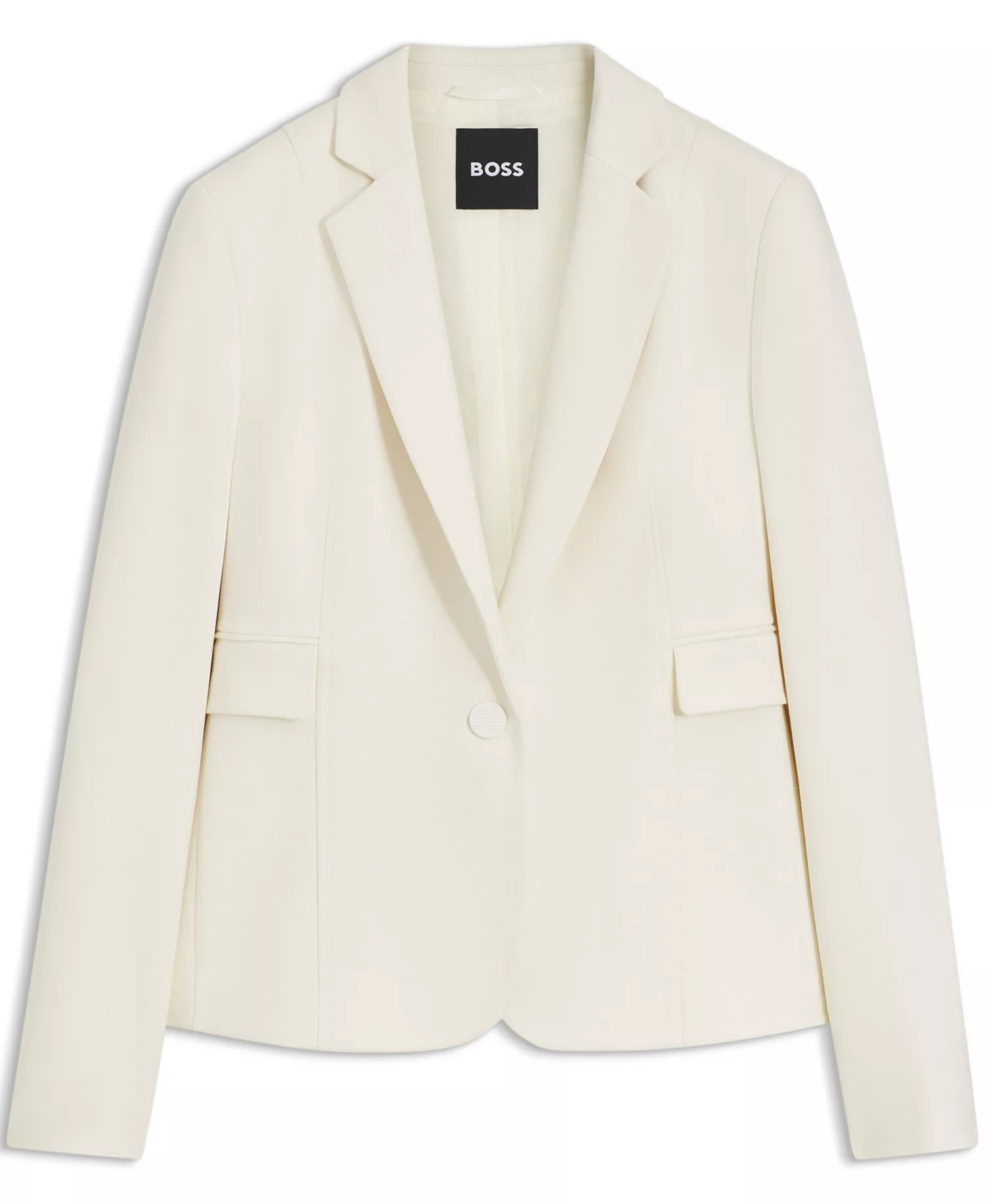 BOSS by Women's Angled Darts Slim-Fit Blazer - Open White - 8