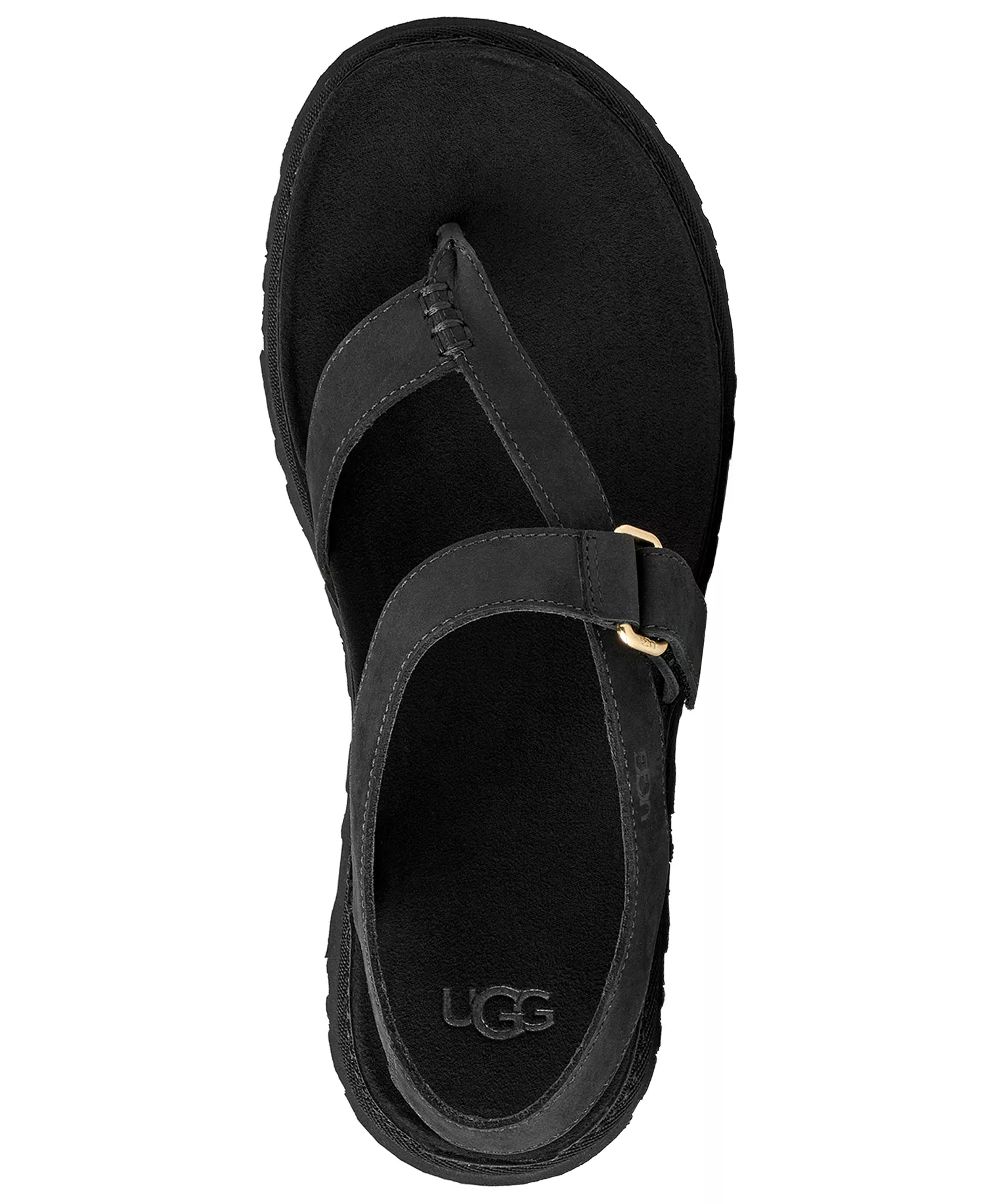 Women's GoldenGaze Open Toe Flat Sandals - Black - 10M
