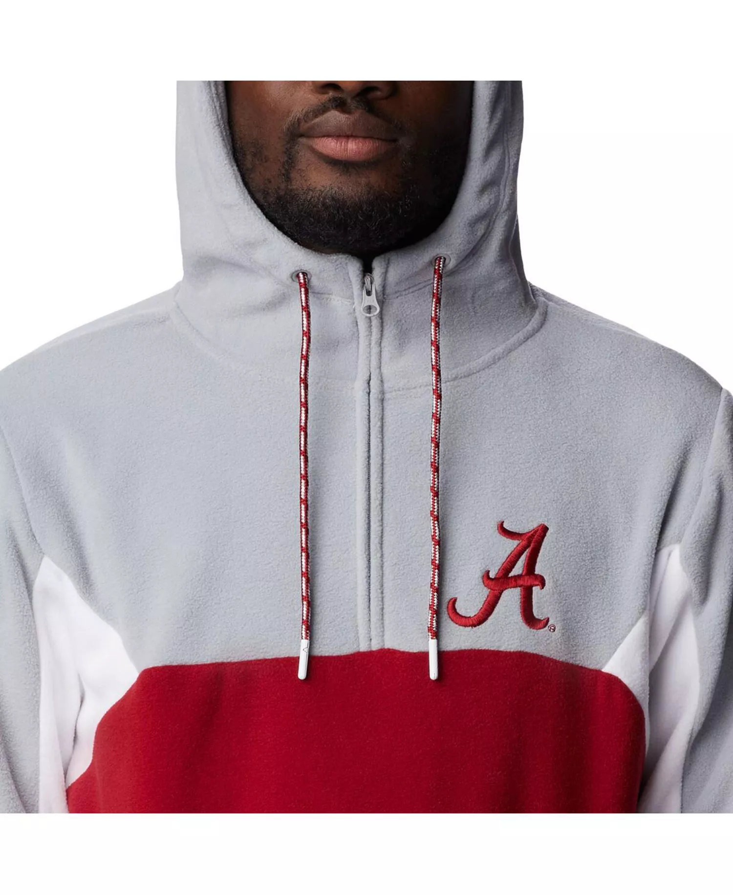 Men's Crimson Alabama Crimson Tide Lodge Quarter-Zip Hoodie - Crimson - L