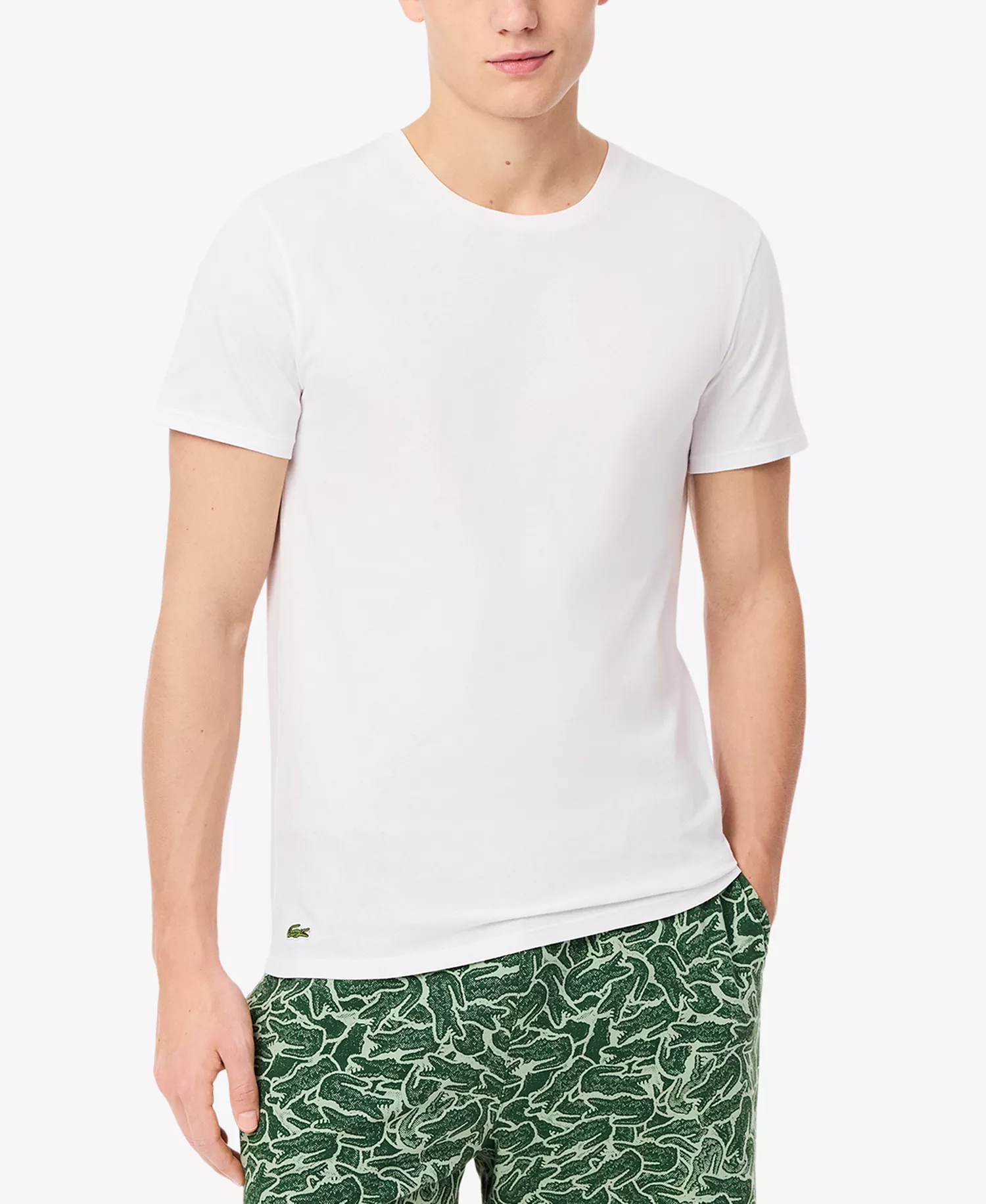 Men's 5-Pack Slim Fit Crewneck Undershirts - White - M