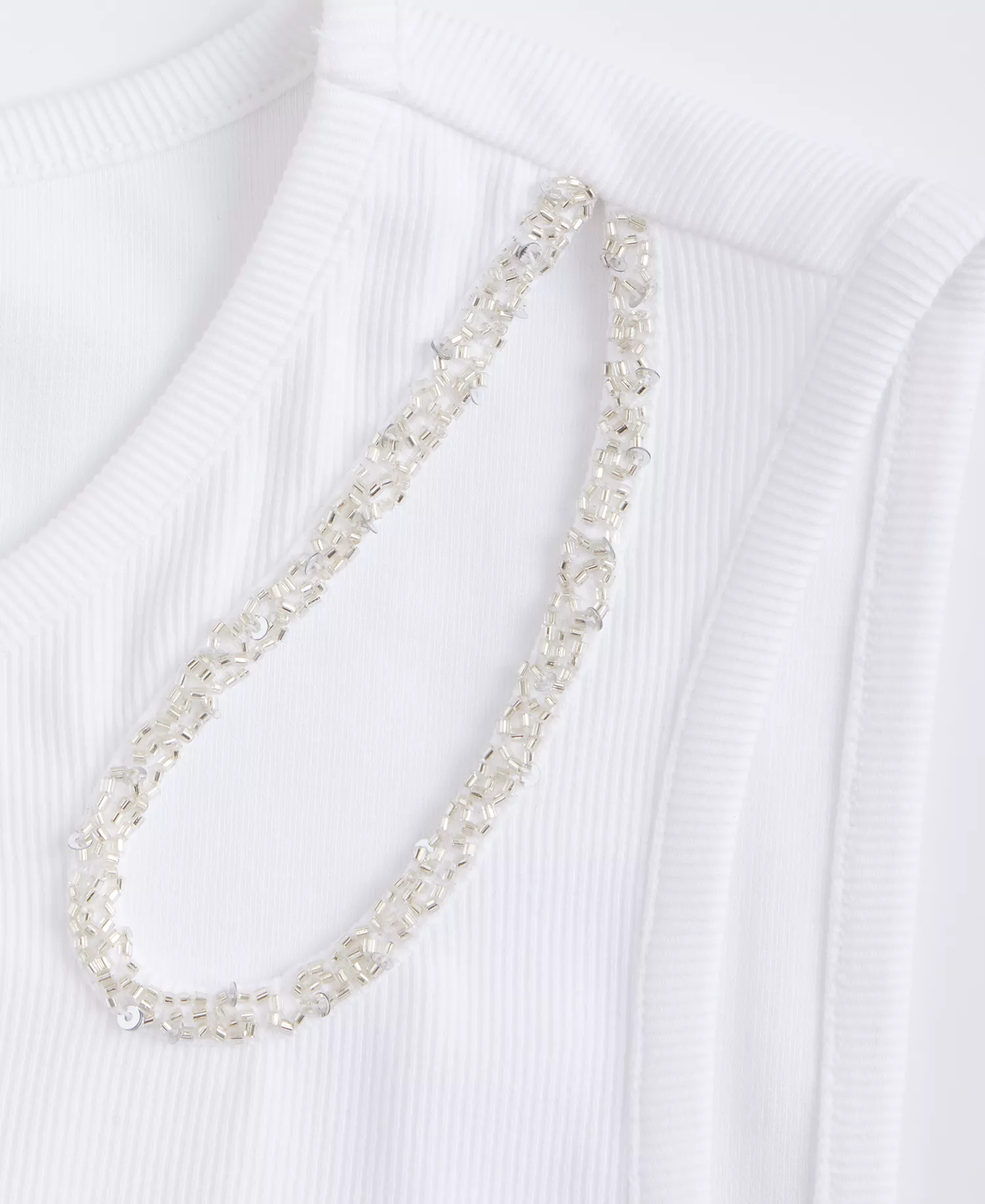 Women's Embellished Cutout Sleeveless Top, Macy's Exclusive - Bright White - L