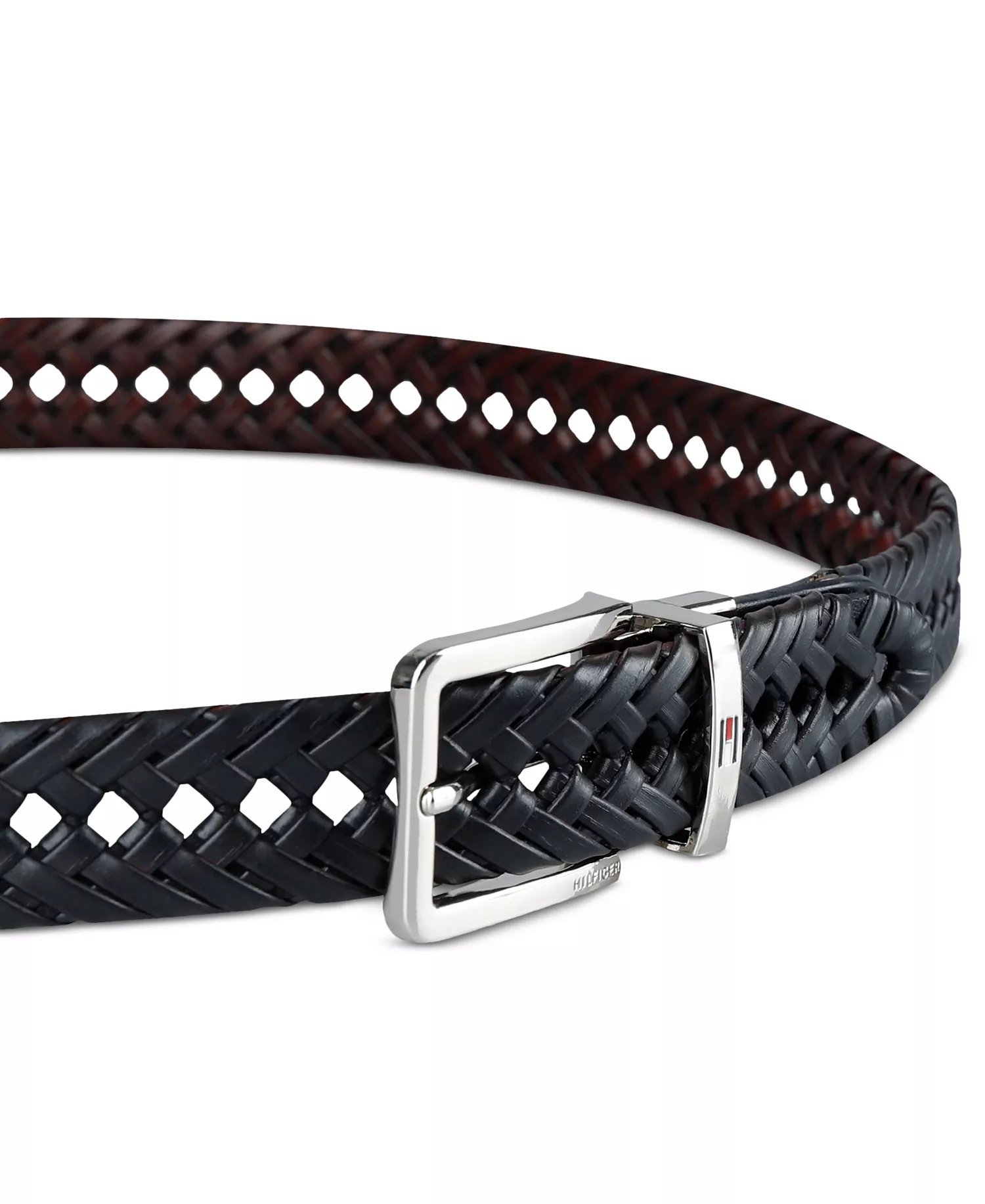 Men's Reversible Lace Logo Belt - Black/Brown - L (38-40)