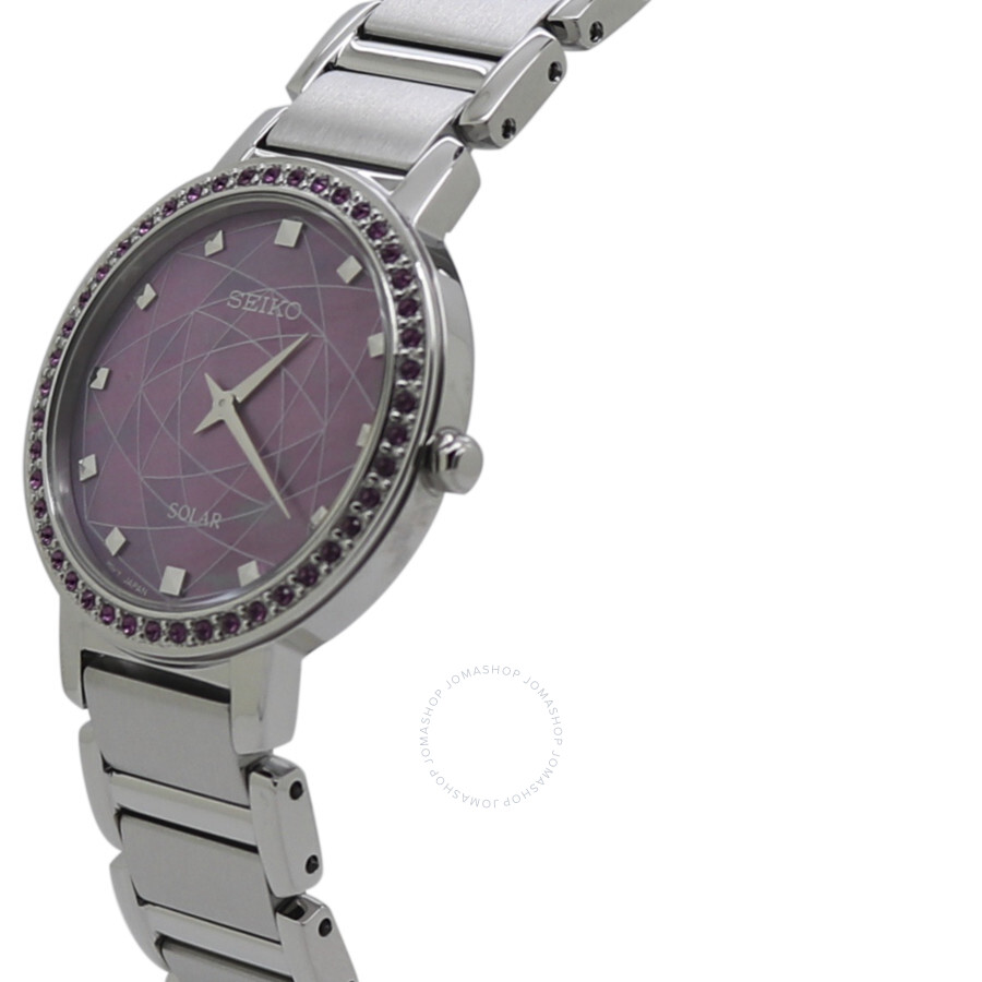 Seiko Discover More Crystal Pink Dial Ladies Watch