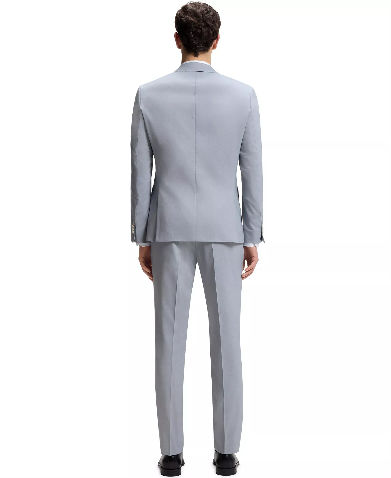 BOSS by Men's Patterned Chiffon Slim-Fit Jacket - Open Blue - 36R