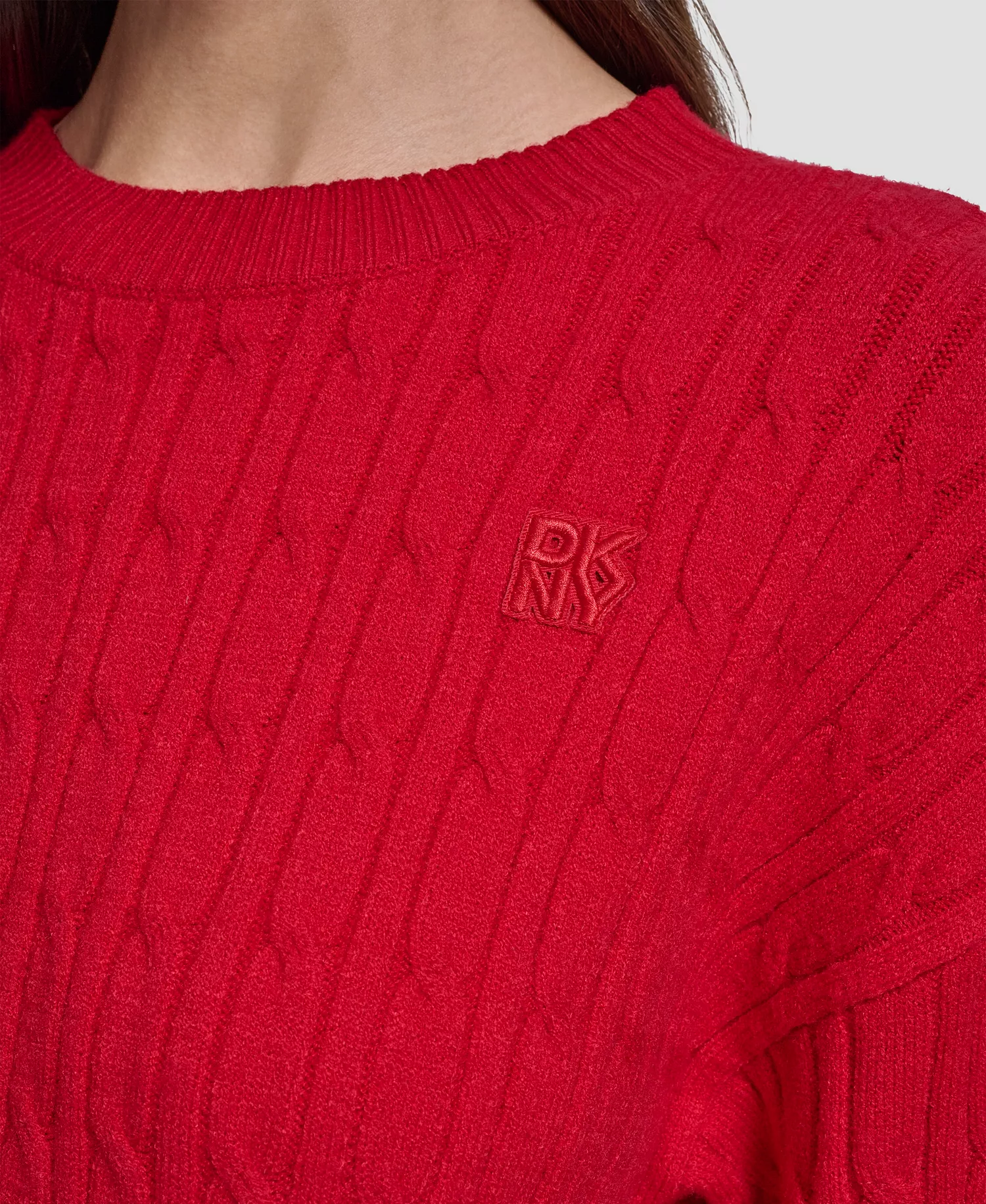 Women's Crewneck Sweater - CITY CRIMSON - L