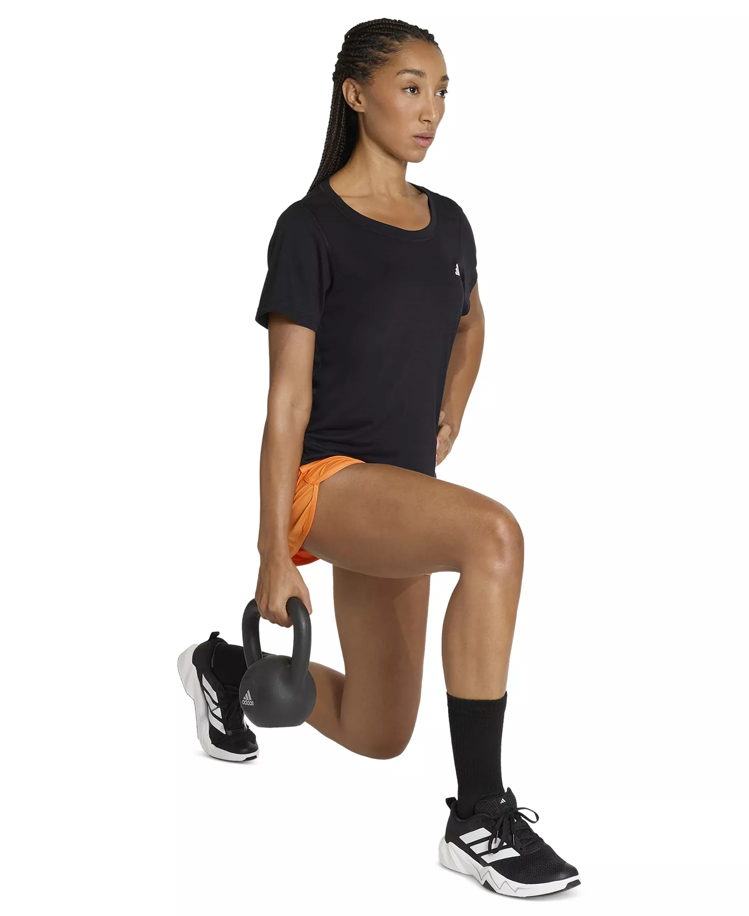 Women's Workout Essentials Seamless Scoop Neck T-Shirt - Black - 2XL