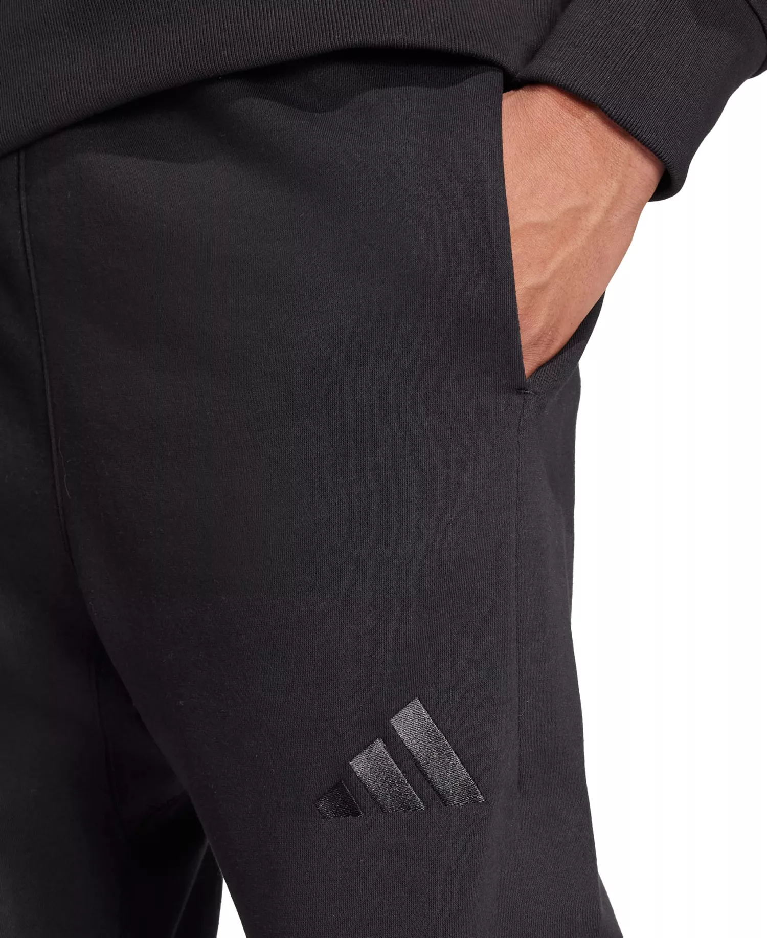 Men's Fleece Tapered Pants - Black - 2XL