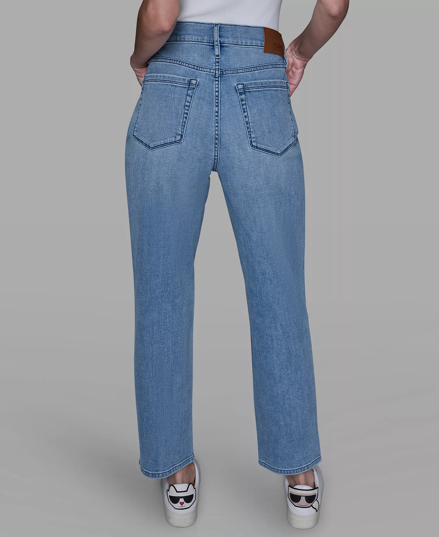 Petite Hotfix Detail Ankle Jeans - Brisk Blue - 10P