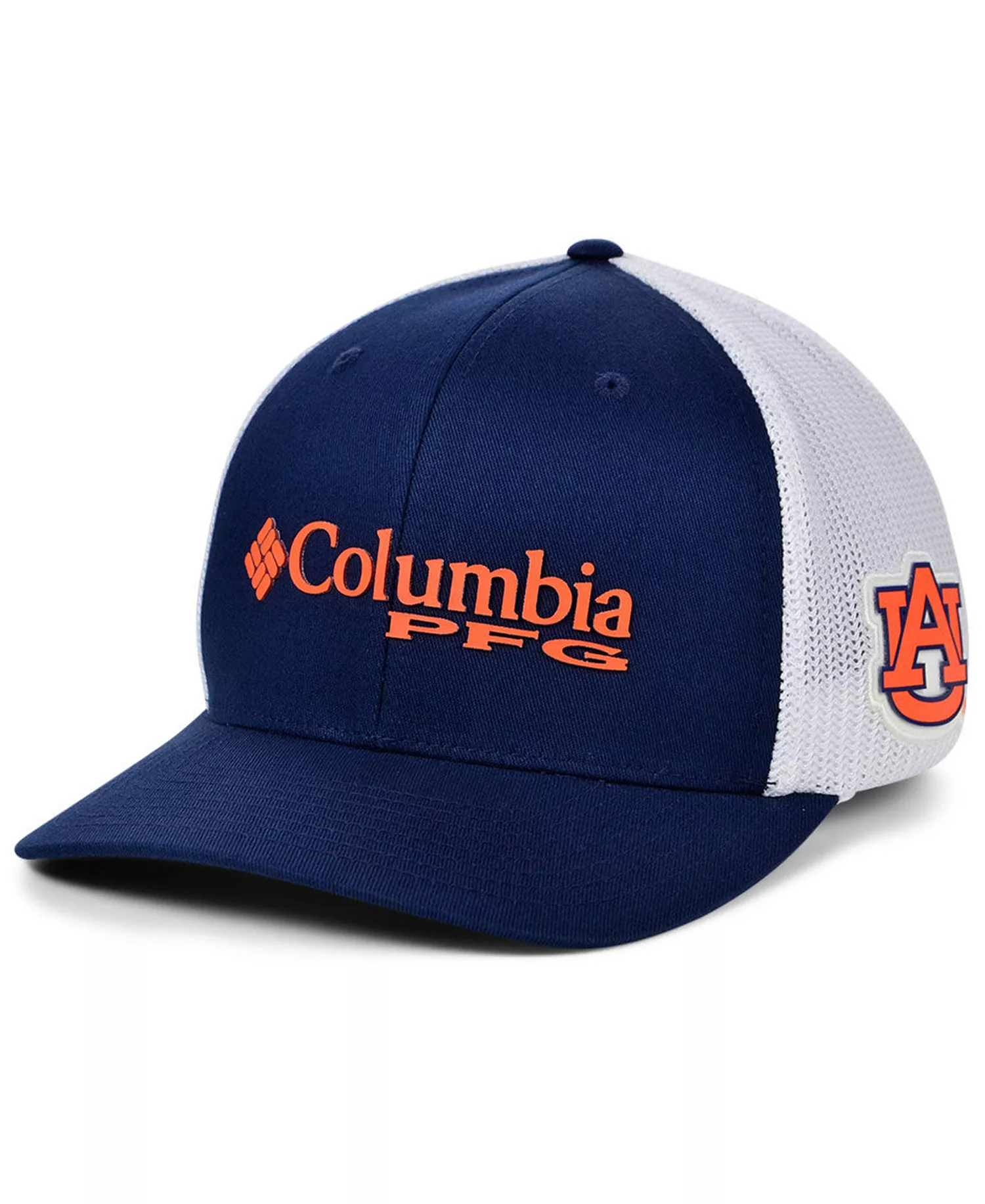 Auburn Tigers PFG Stretch Cap - Navy/White - L/XL