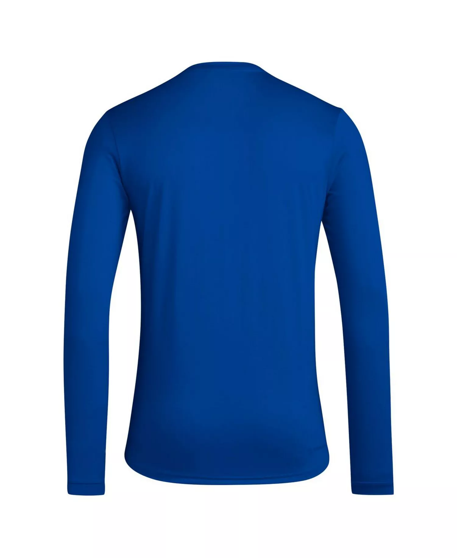 Men's Royal Kansas Jayhawks Locker Football Pre-Game AEROREADY Long Sleeve T-Shirt - Royal - 2XL