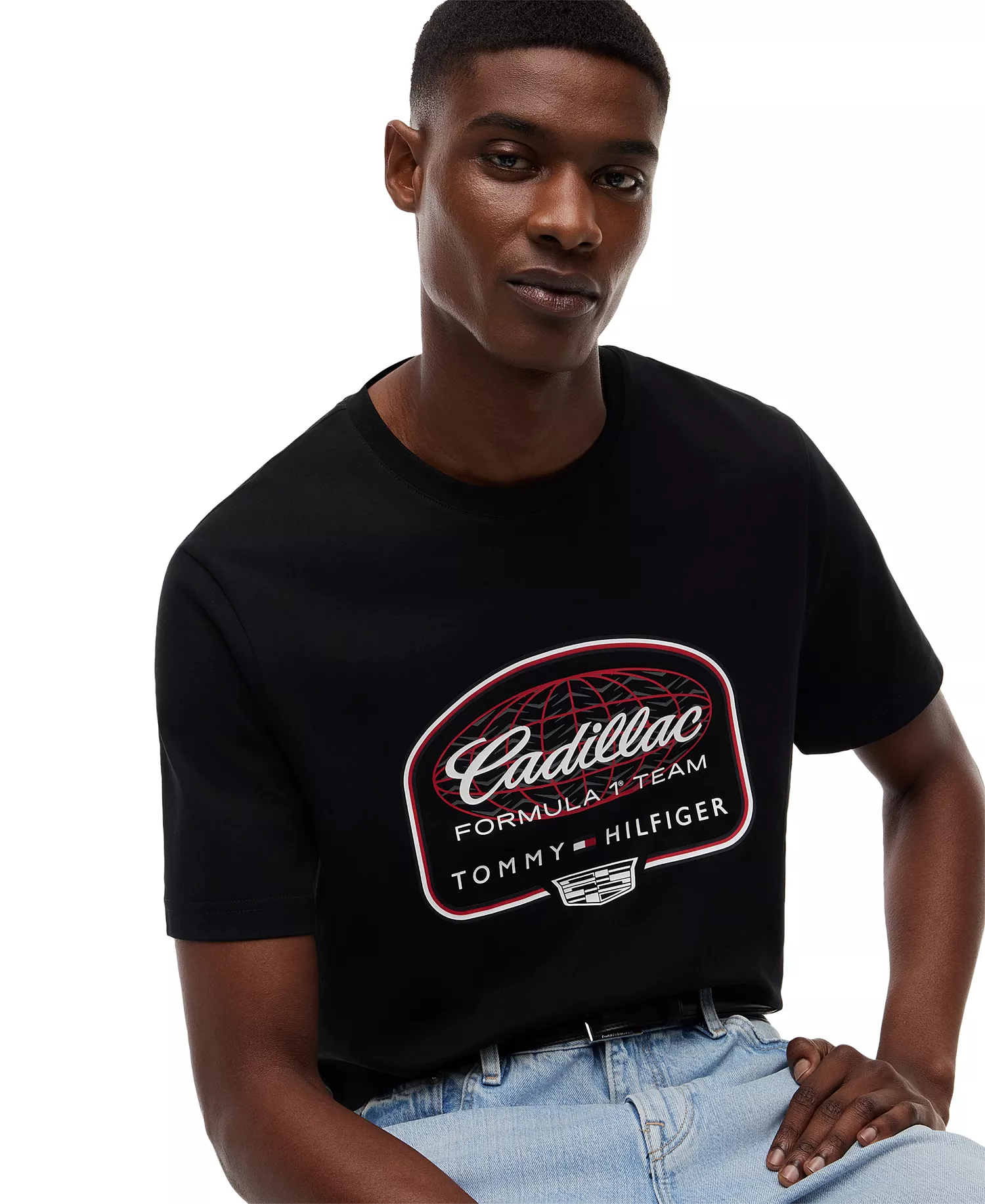 x Cadillac F1® Men's Script Graphic T-Shirt - Black - L