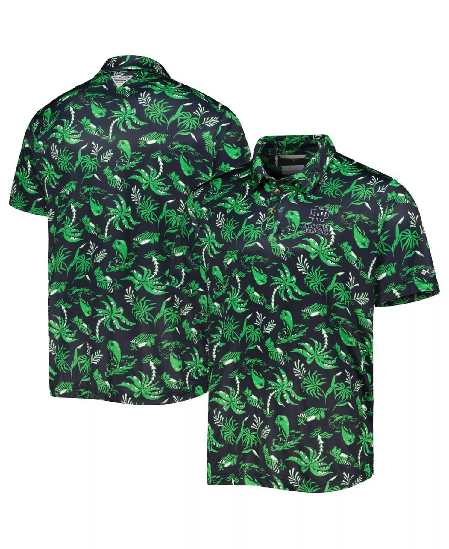 Men's Navy Notre Dame Fighting Irish Super Terminal Tackle Omni-Shade Polo Shirt - Navy - L