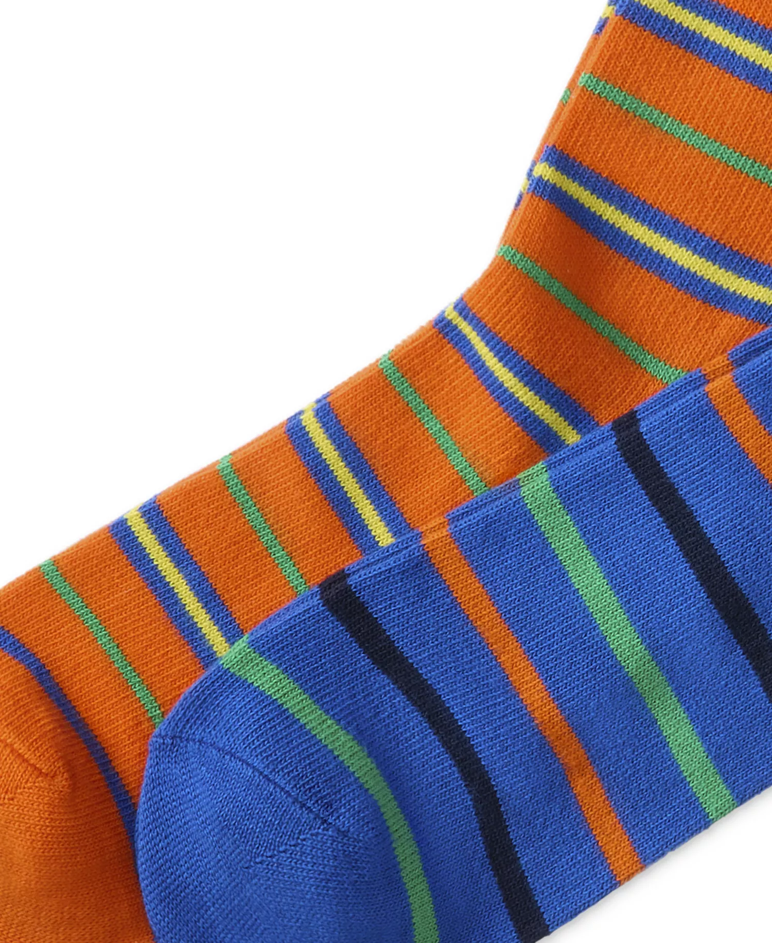 Men's 2-Pk. Bright Repp Stripe Slack Socks - Blue - 7-12