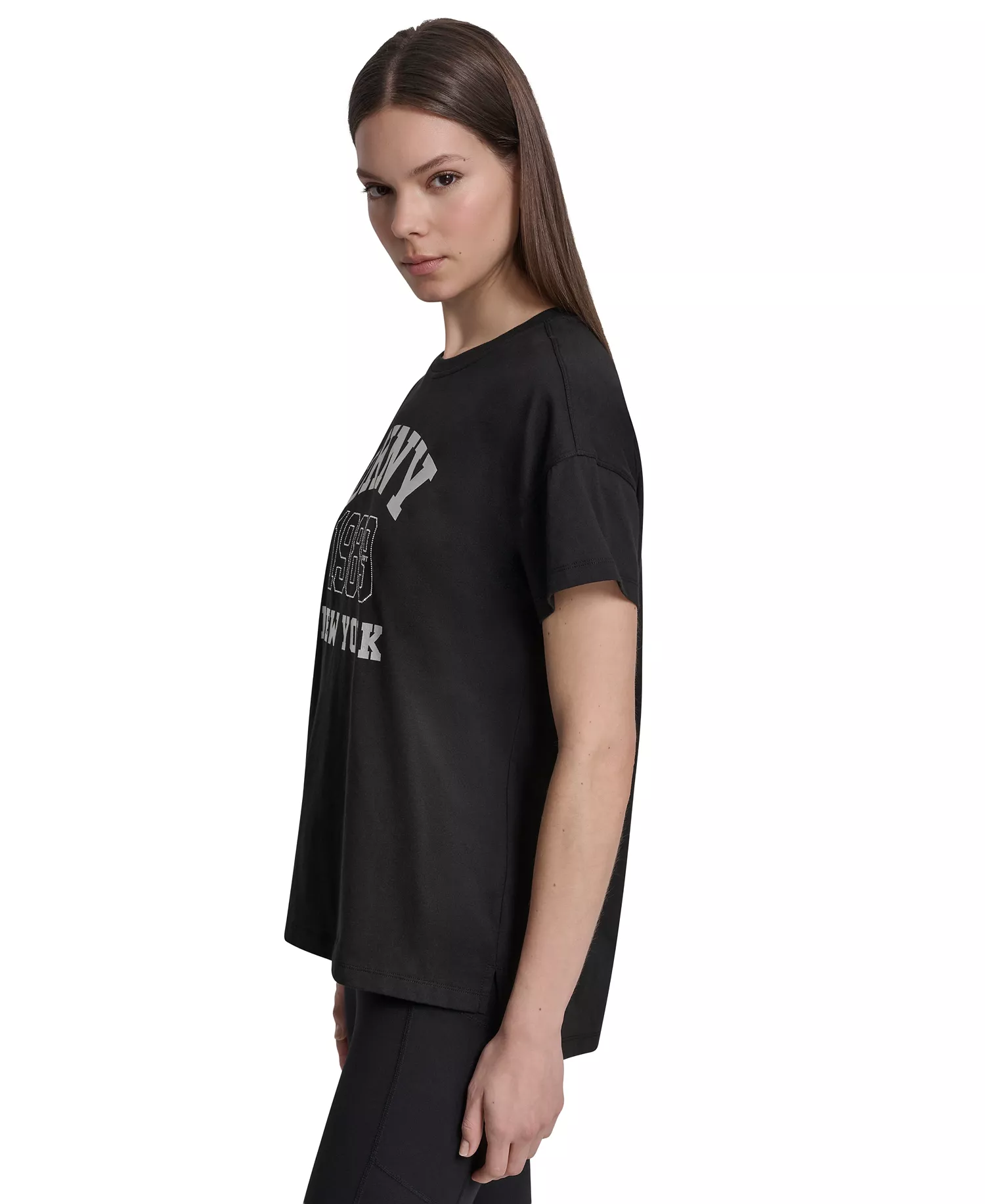 Short-Sleeve DKNY New York 1989 Logo T-Shirt - Black - L