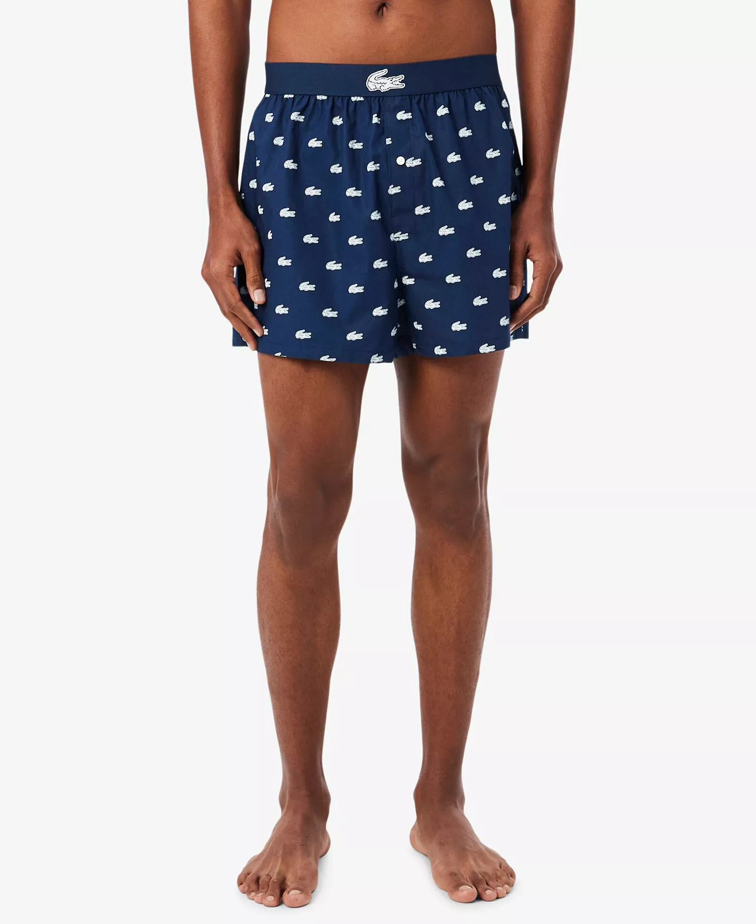 Men's Miami Regular-Fit Open Woven Boxers, 3-Pack - Navy Blue/White/Green - L