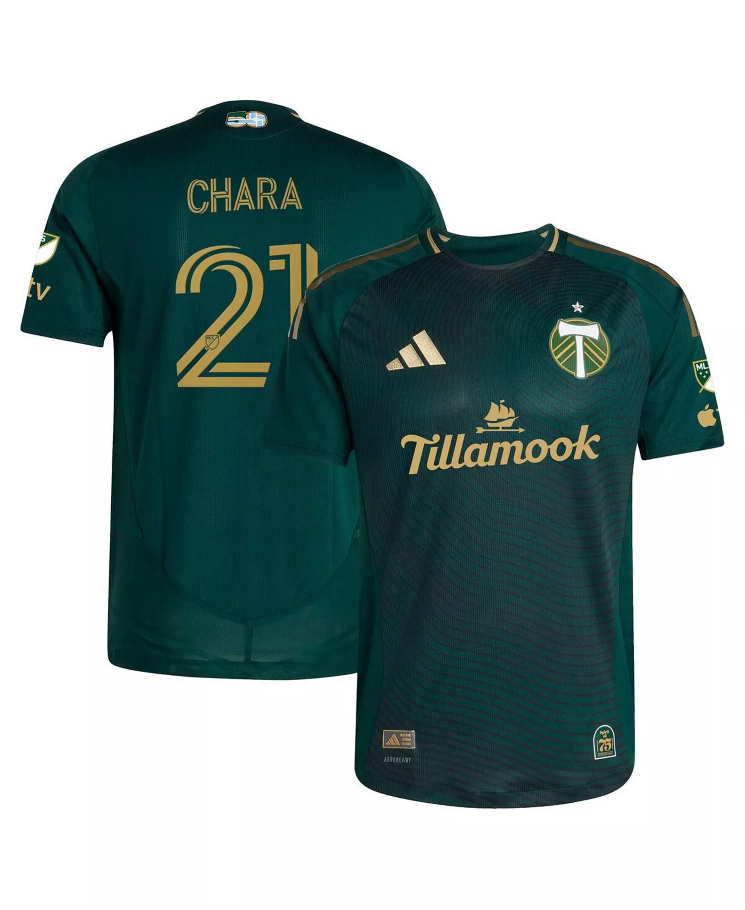 Men's Diego Chara Green Portland Timbers 2025 Forever Green Gold Authentic Player Jersey - Green - 2XL