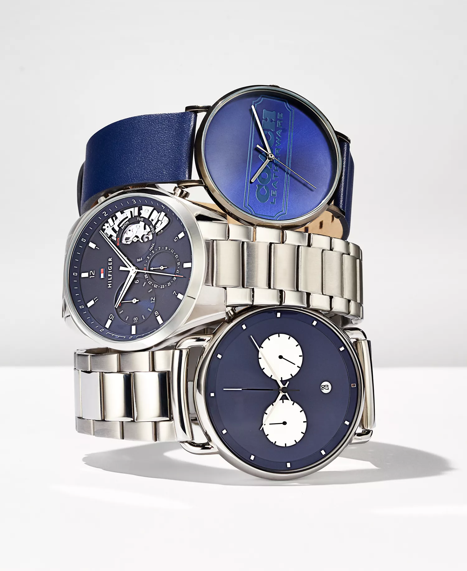 Men's Chronograph Stainless Steel Bracelet Watch 44mm - Stainless Steel - No Size