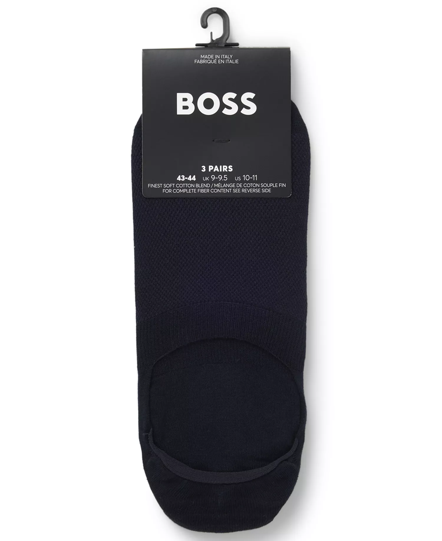 Men's Low-Cut Soft Socks, 3-Pack - Dark blue - 10-11