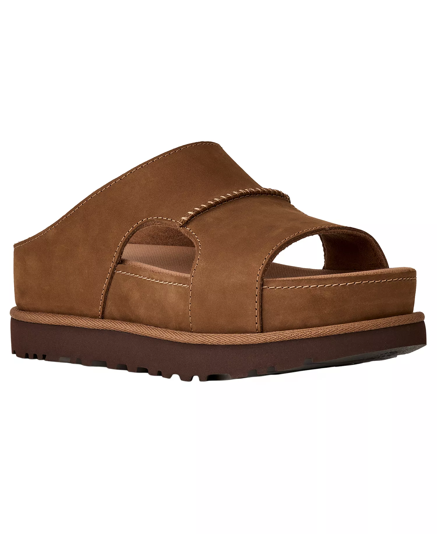 Women's Goldenstar Hi Cutout Open Toe Slide Sandals - Dark Chestnut - 10M