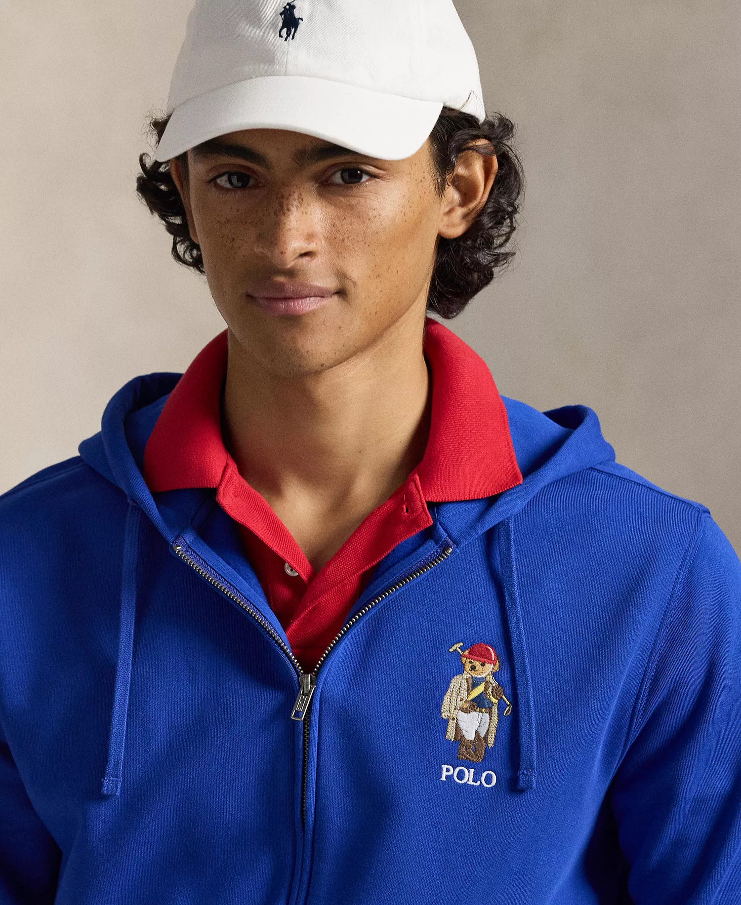 Men's Bear Full-Zip Hoodie - Sapphire Star/Society Bear - 2XL