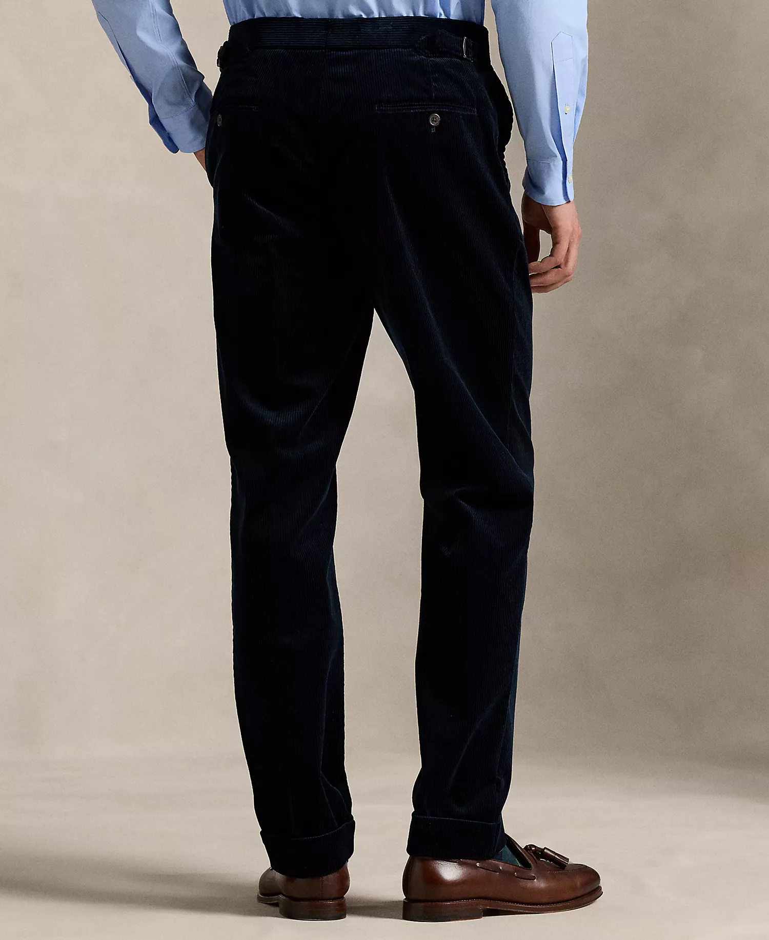Men's Stretch Corduroy Suit Trousers - Collection Navy - 40x30