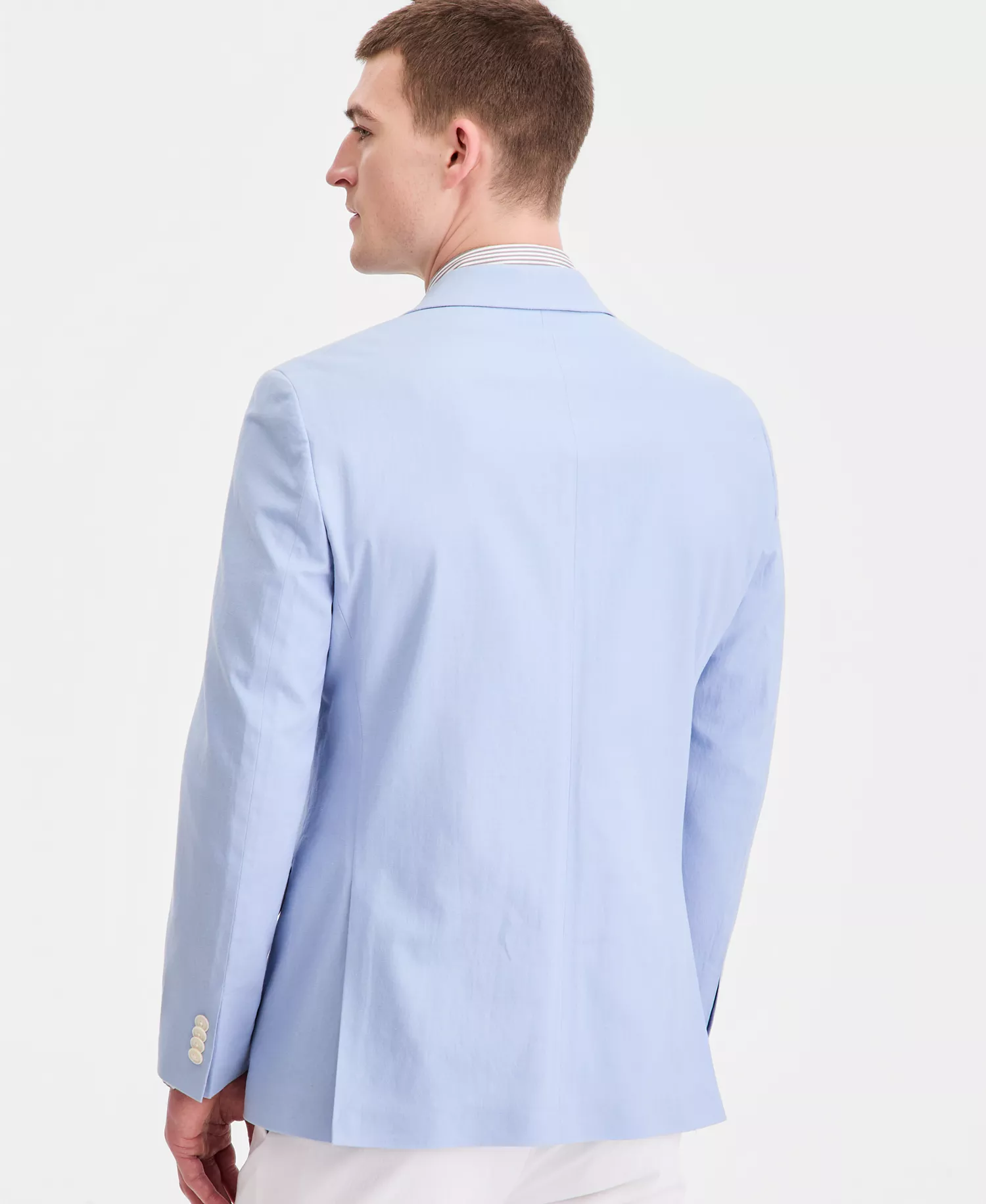 Men's Modern-Fit Linen Blend Blazer - LIGHT BLUE - 36R