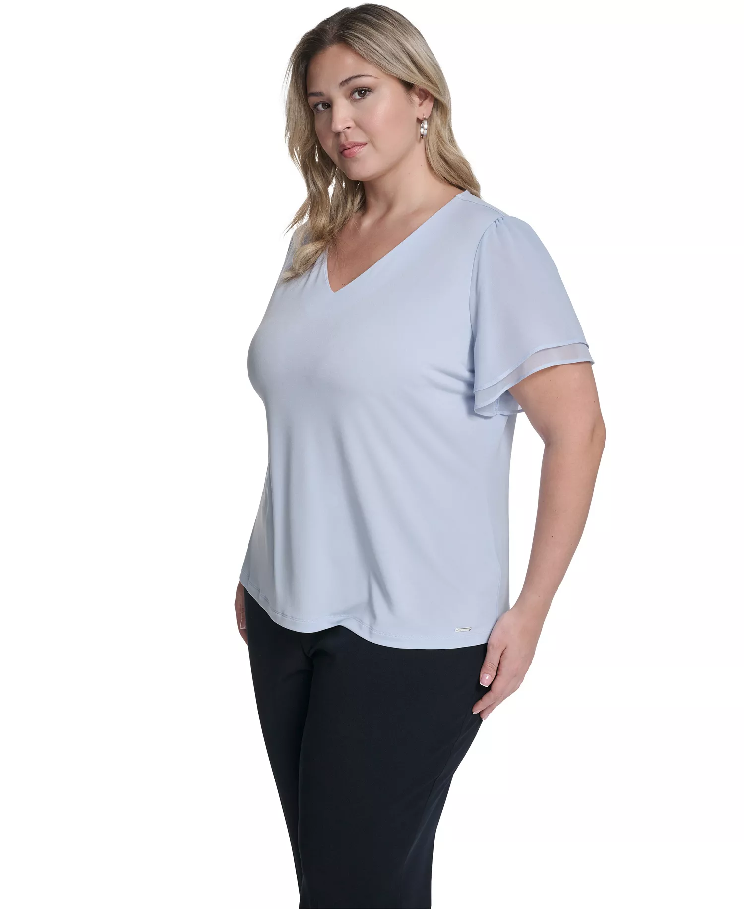 Plus Size V-Neck Pull-On Top - Zen - 1X