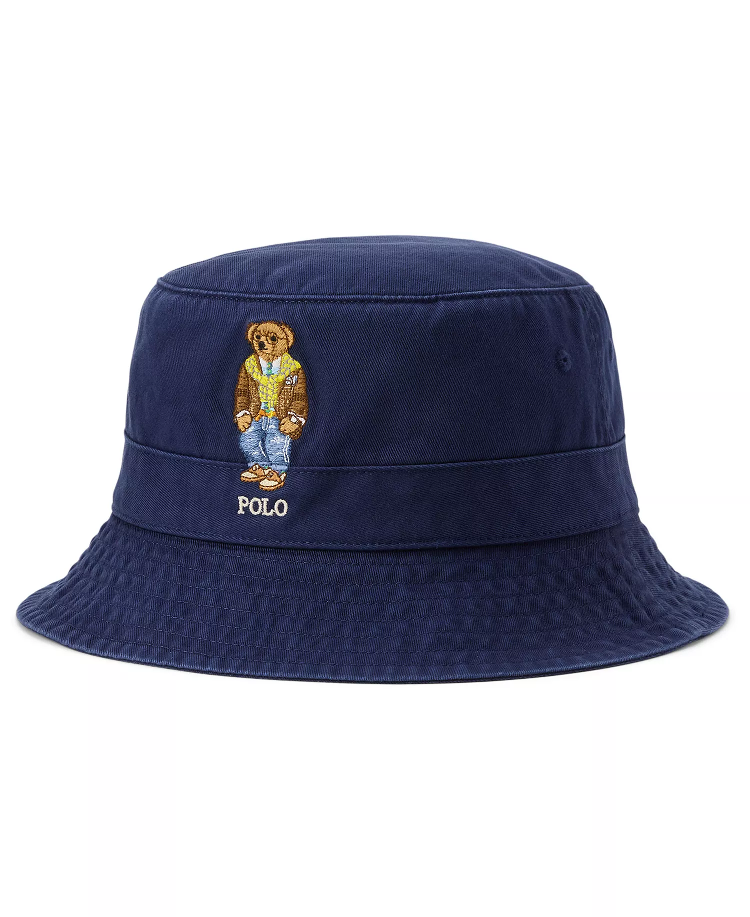 Men's Bear Graphic Twill Bucket Hat - Newport Navy - L/XL