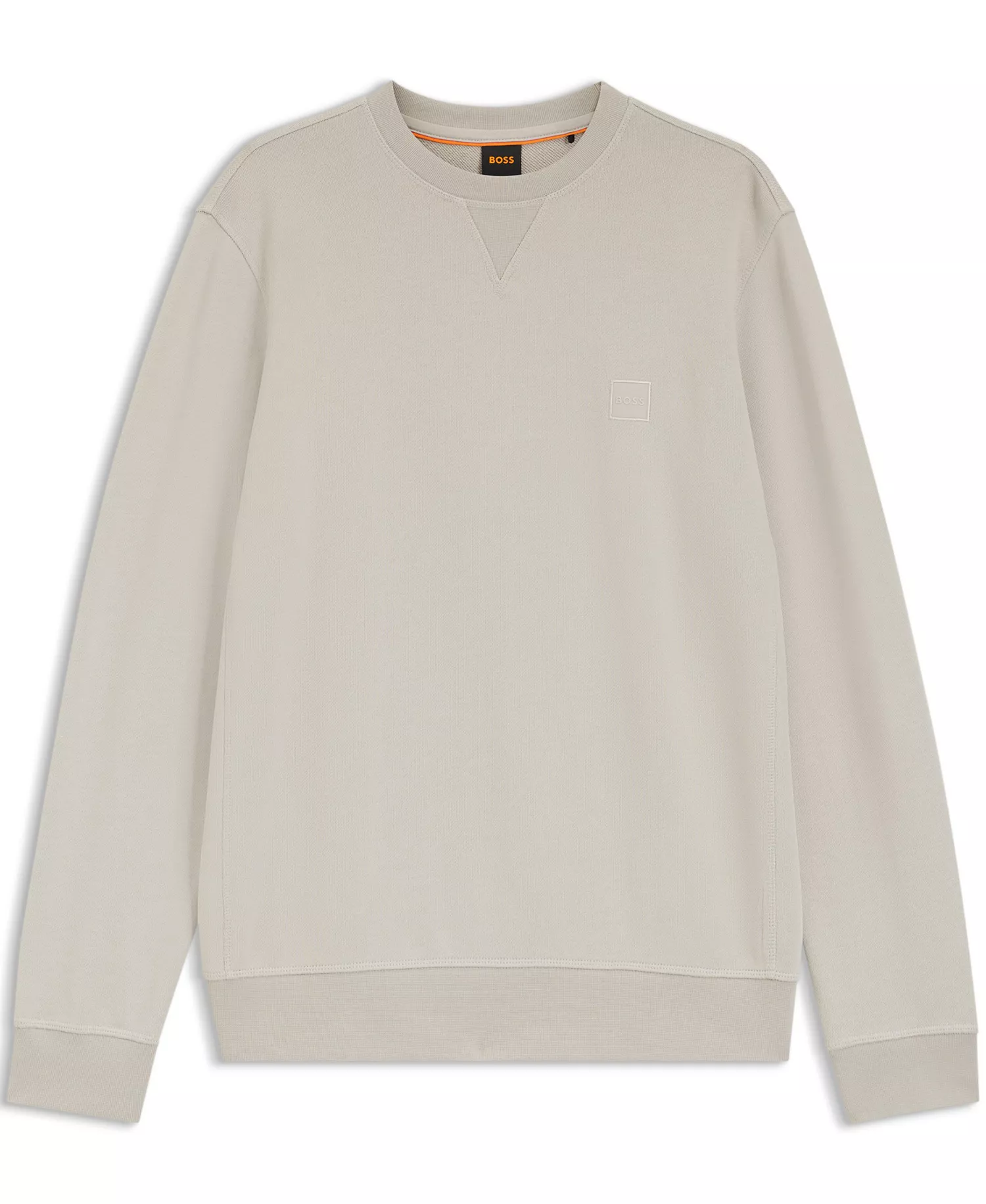 Men's Cotton-Terry Logo Patch Sweatshirt - Open Gray - L