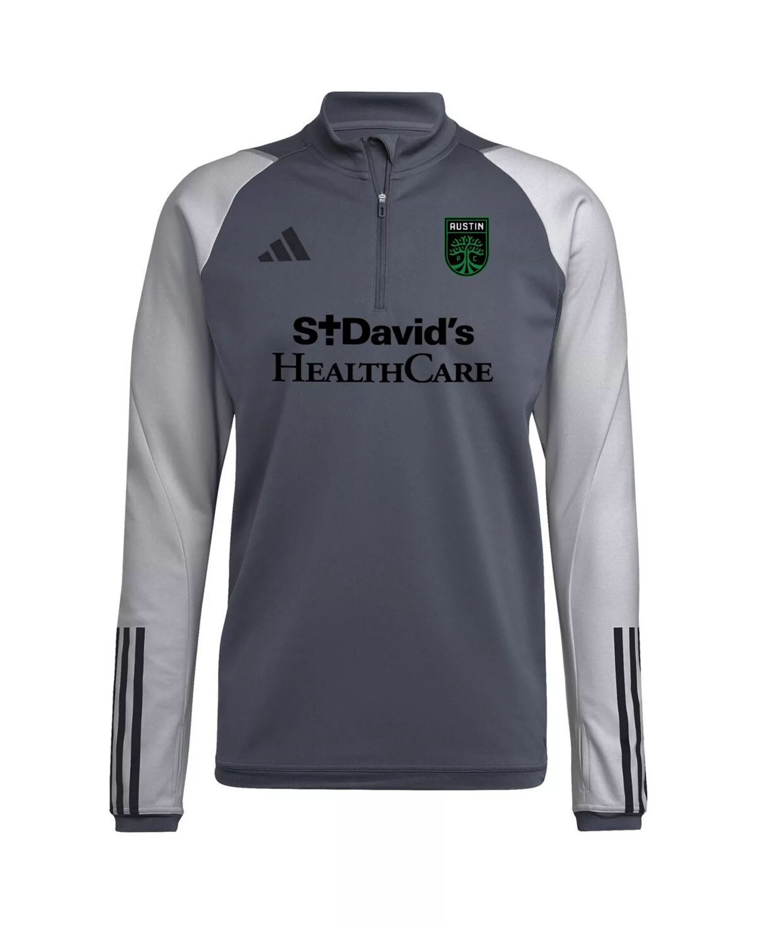 Men's Gray Austin FC 2023 On-Field AEROREADY Quarter-Zip Training Top - Gray - 2XL
