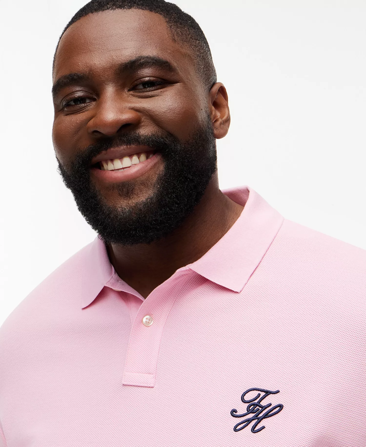 Men's Regular Fit Script Polo Shirt - Classic Pink - 2XLT