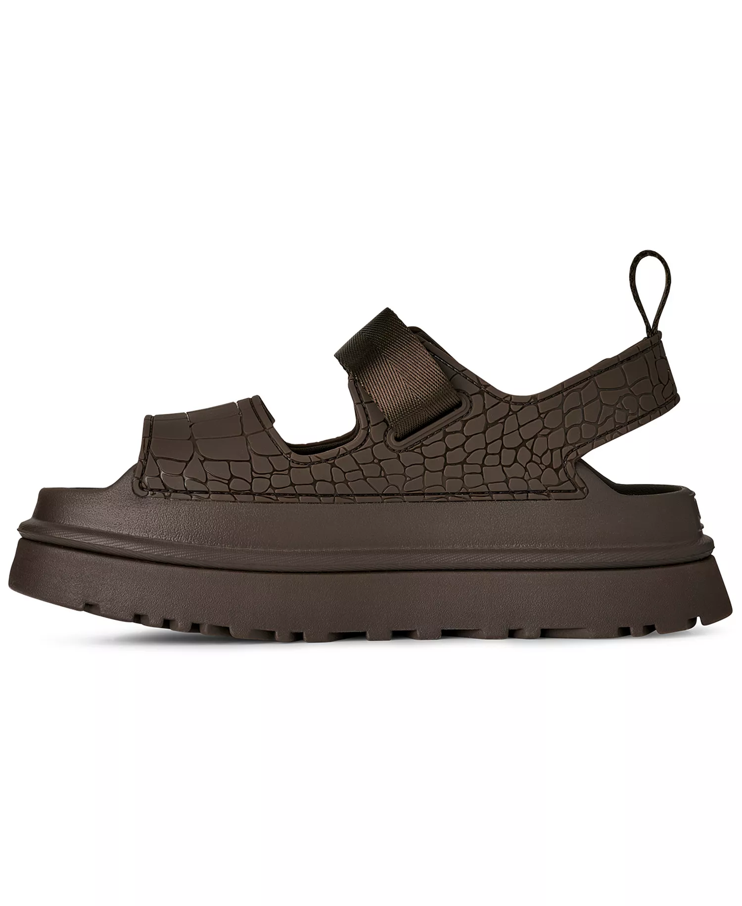 Women's GoldenGlow Embossed Open Toe Sandals - Dense Smoke - 10M