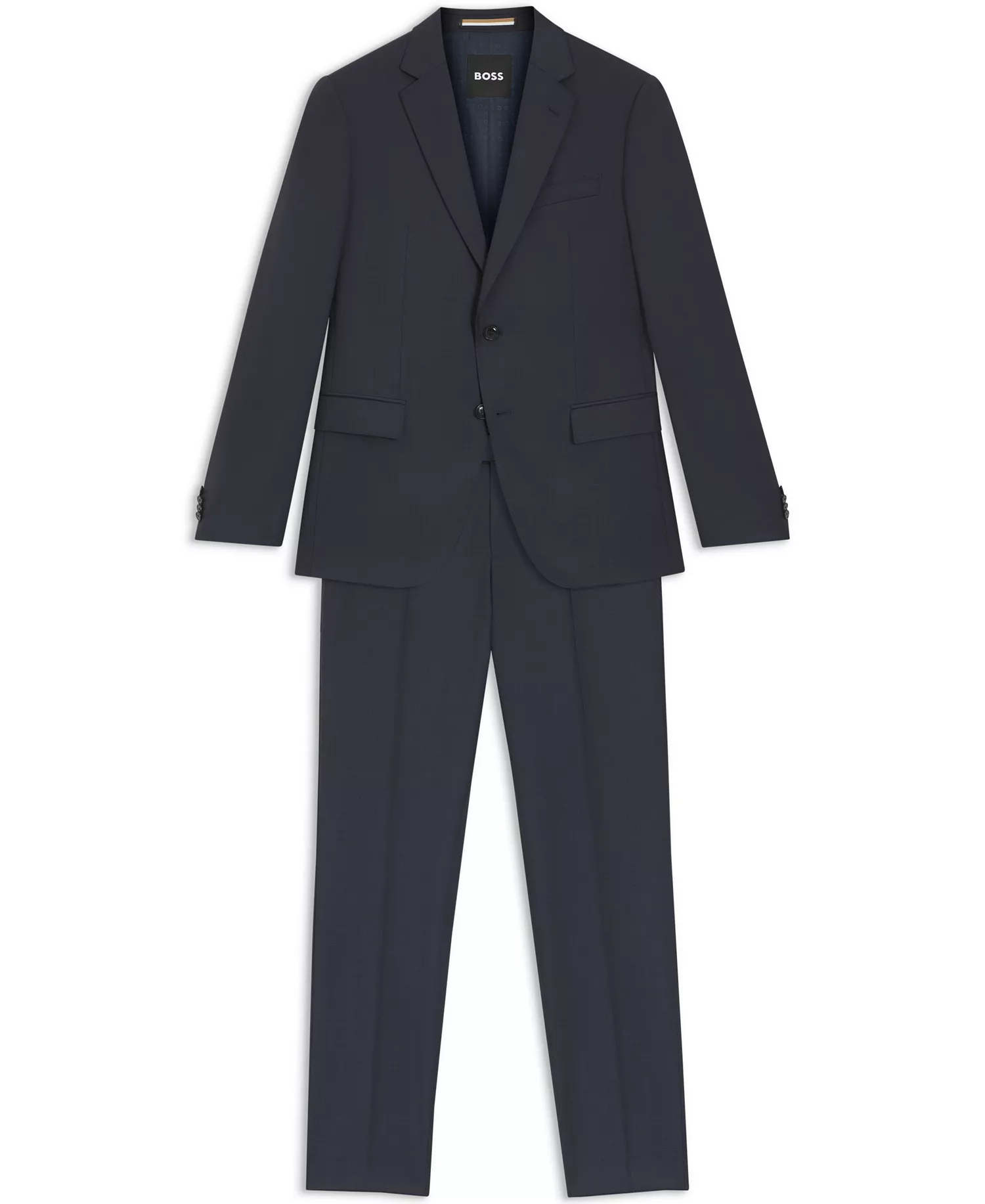 Men's 2-Piece Wool Slim-Fit Suit - Dark Blue - 38R