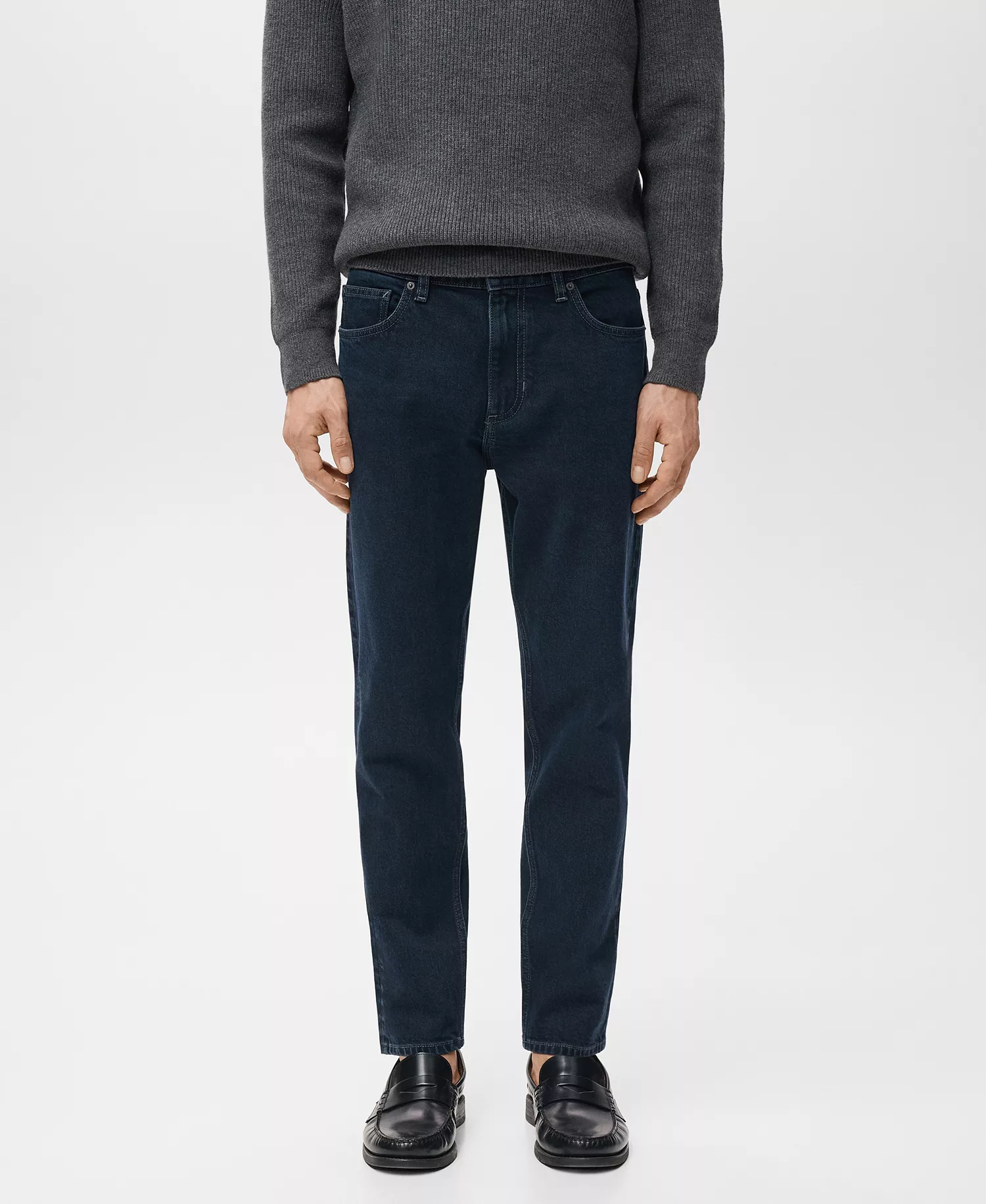 Men's Ben Cropped Tapered-Fit Jeans - Deep Dark Blue - 30 (EU 38)