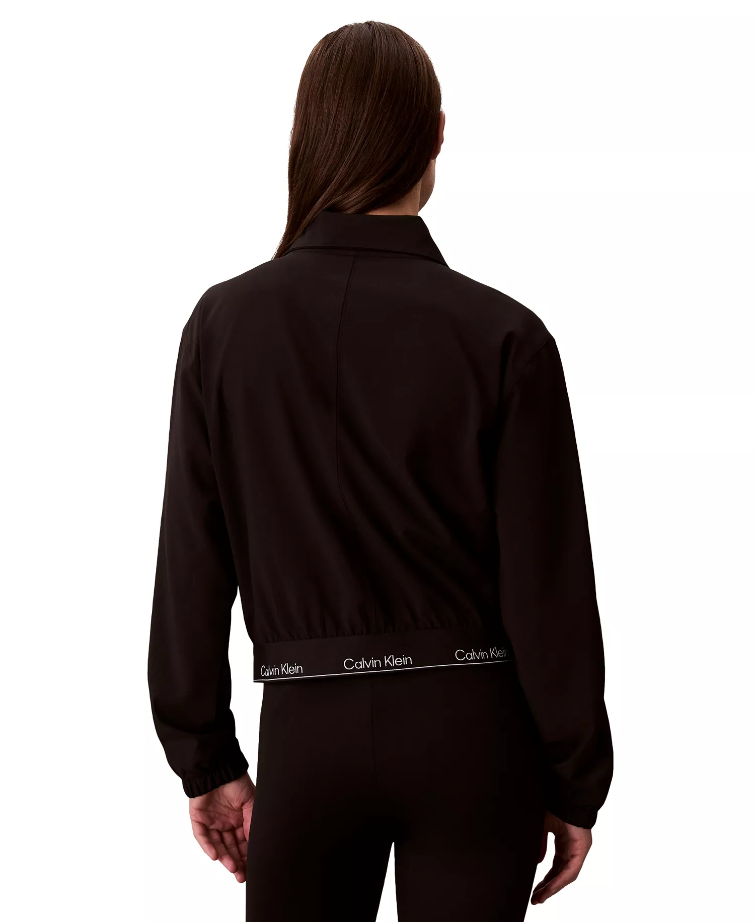 Women's Modern Sport Full-Zip Windbreaker Jacket - Black - 2XL