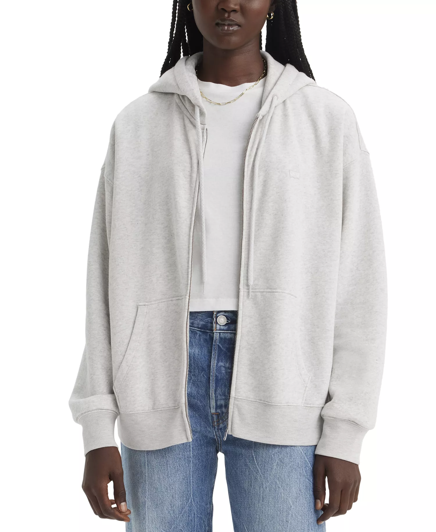 Women's Everyday Zip-Up Hoodie - Orbit Heather Gray - M
