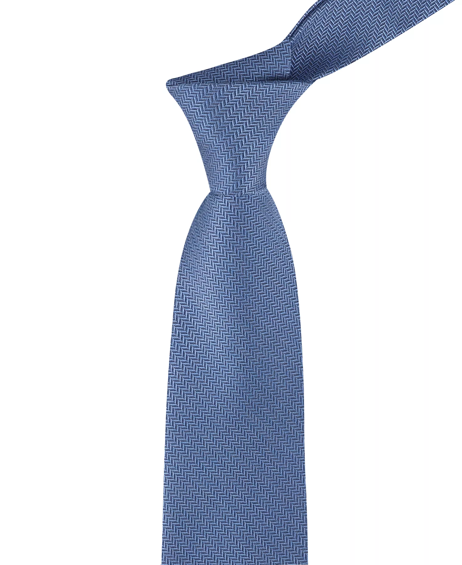 Men's Hazel Herringbone Solid Tie - Blue - ONE SIZE