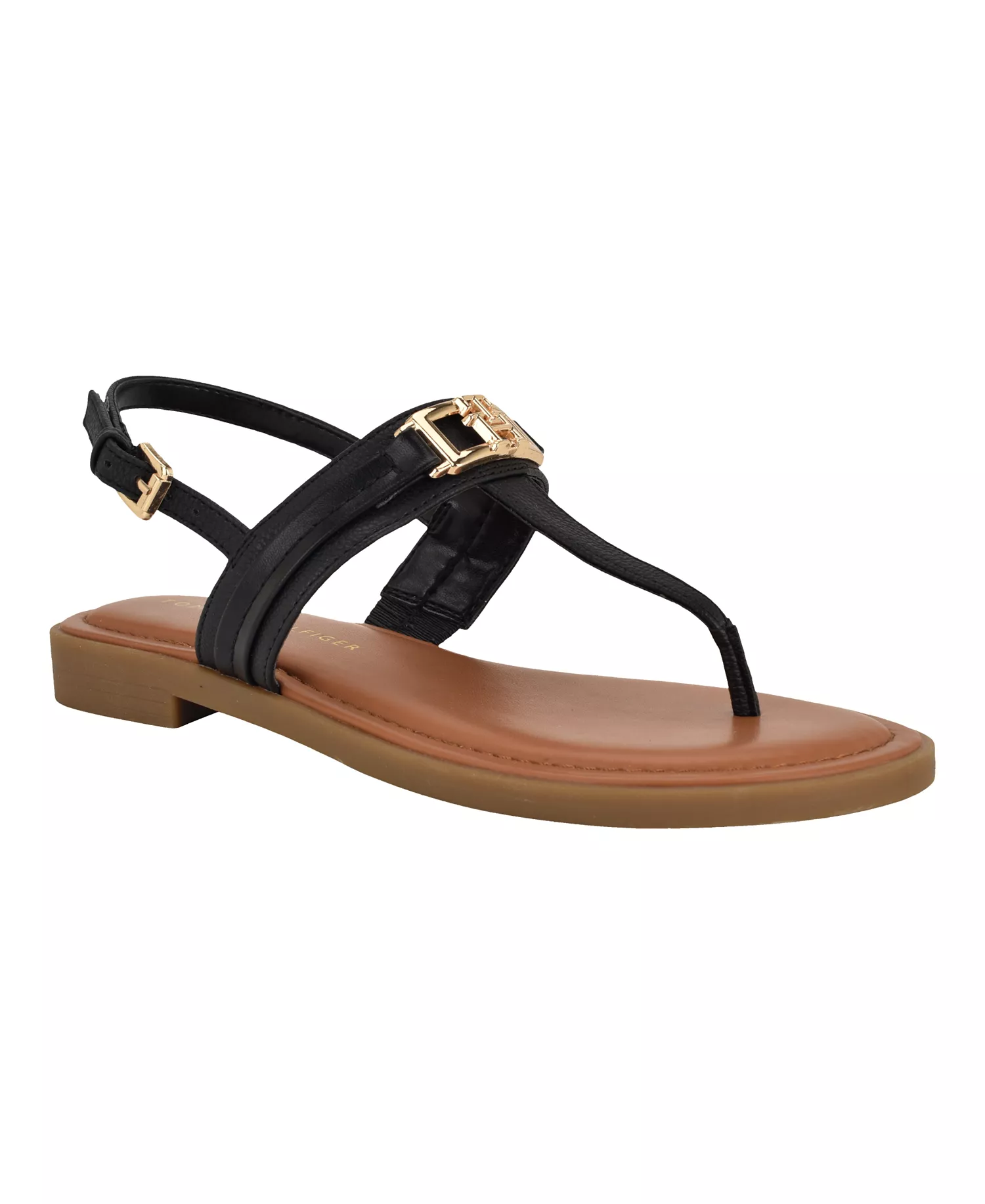 Women's Cruman Flat Thong Sandal - Black - 10M