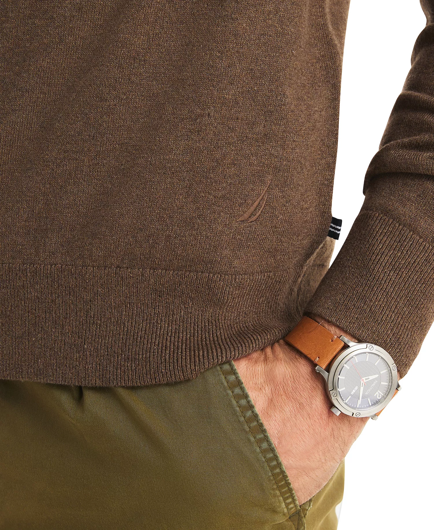 Men's Performance Mock Neck Sweater - Carafe Heather - 2XL