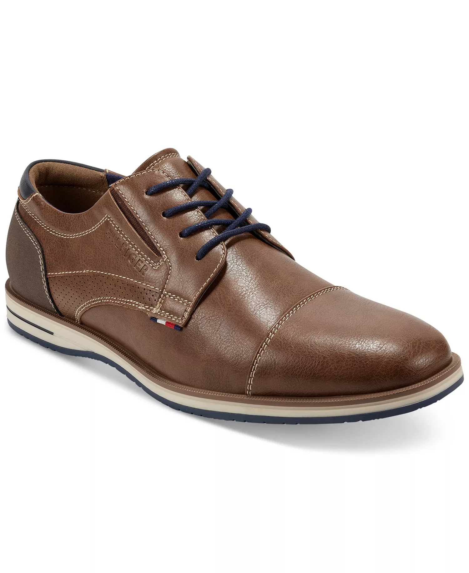 Men's Urban Casual Oxford Shoes - Cognac, Navy - 10.5M