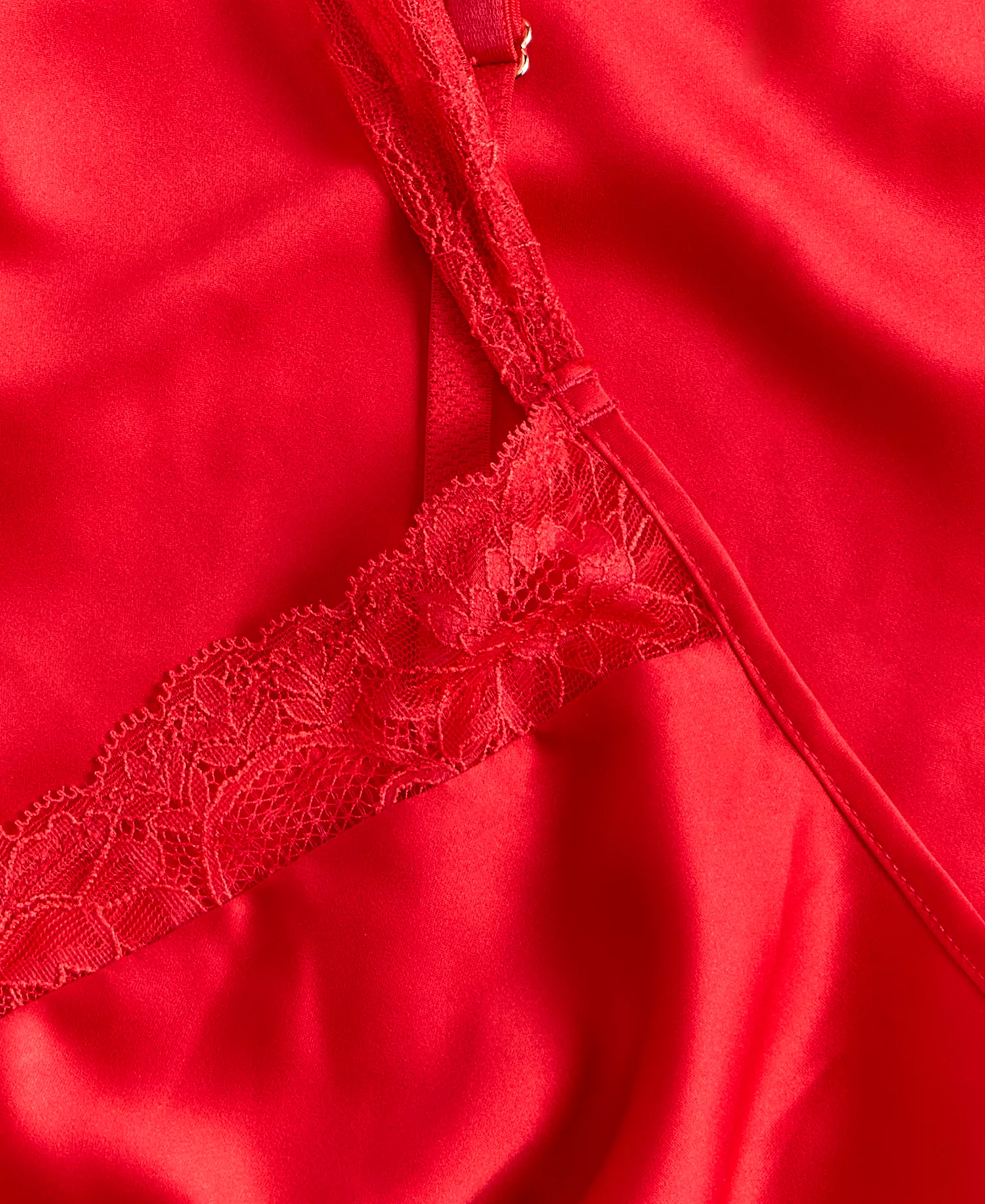 Women's Printed Lace Trim Satin Gown, Created for Macy's - Ski Patrol - 2XL